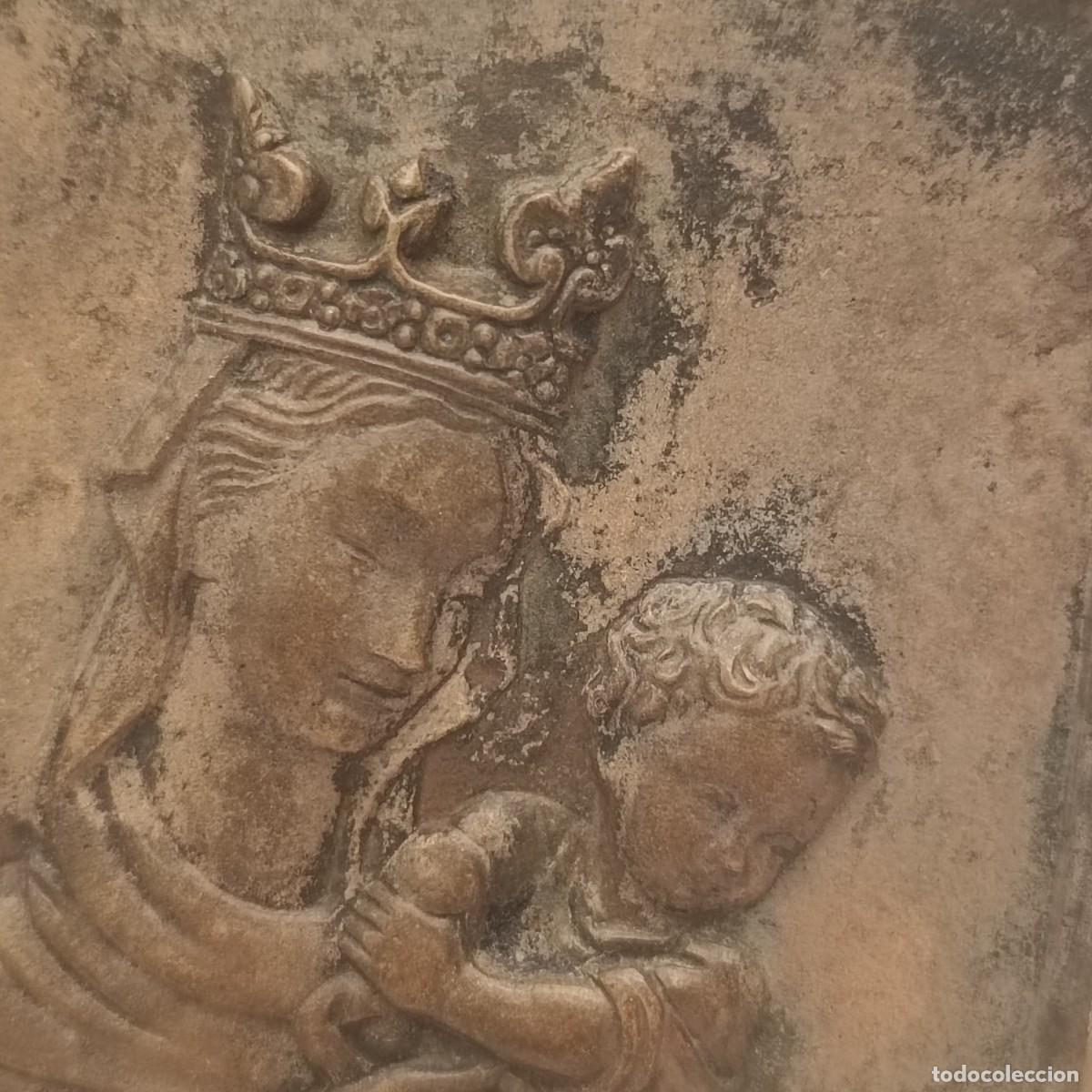 Antig&uuml;edades: PLACA DEVOCIONAL VIRGEN CON NI&Ntilde;O - Foto 2