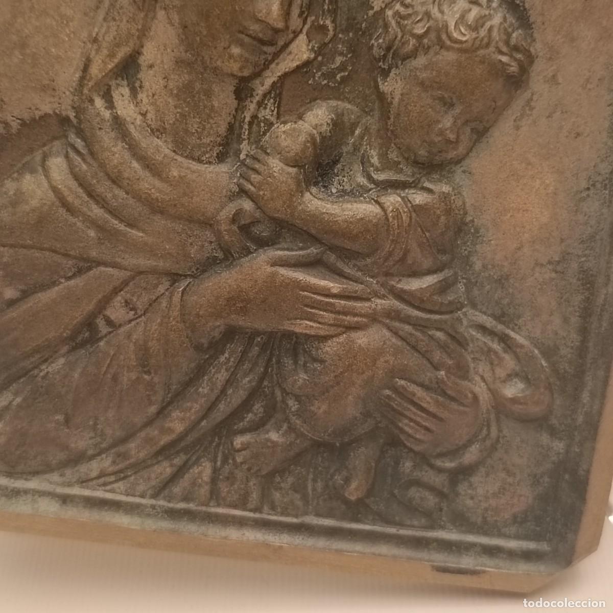 Antig&uuml;edades: PLACA DEVOCIONAL VIRGEN CON NI&Ntilde;O - Foto 3