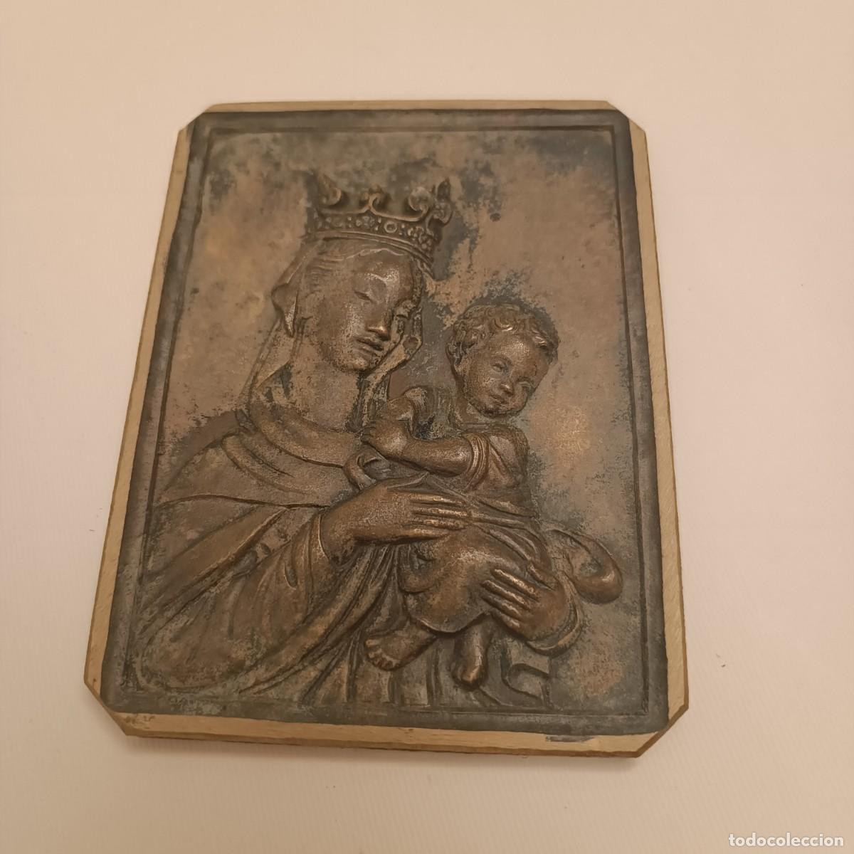 Antig&uuml;edades: PLACA DEVOCIONAL VIRGEN CON NI&Ntilde;O - Foto 5