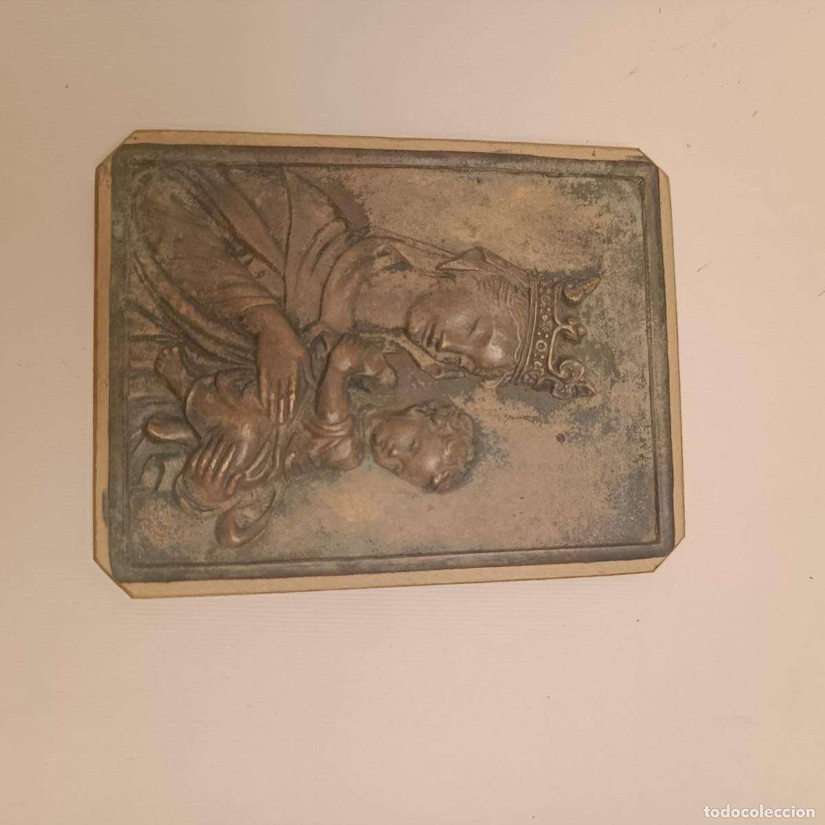 Antig&uuml;edades: PLACA DEVOCIONAL VIRGEN CON NI&Ntilde;O - Foto 8
