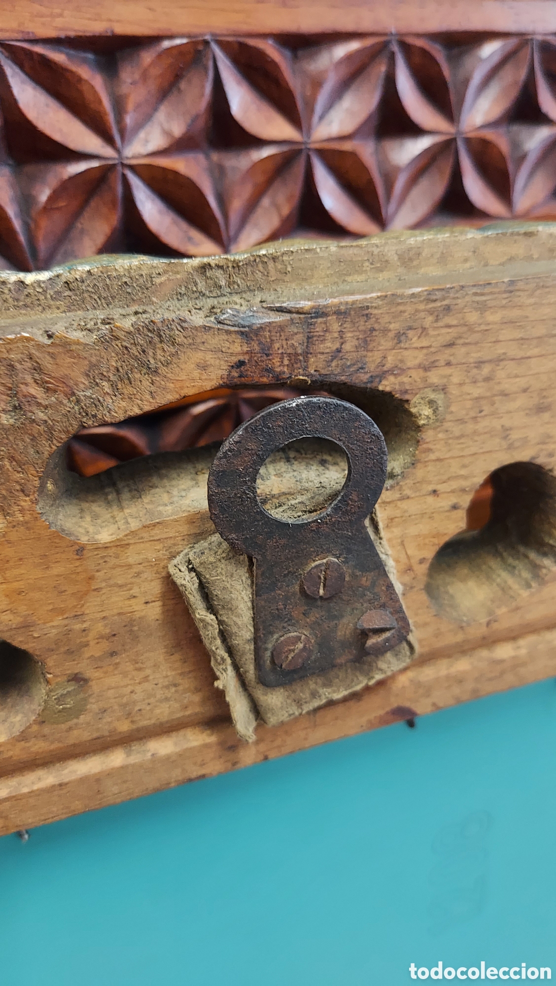 Antig&uuml;edades: Espejo de madera tallada S.XIX - Foto 6