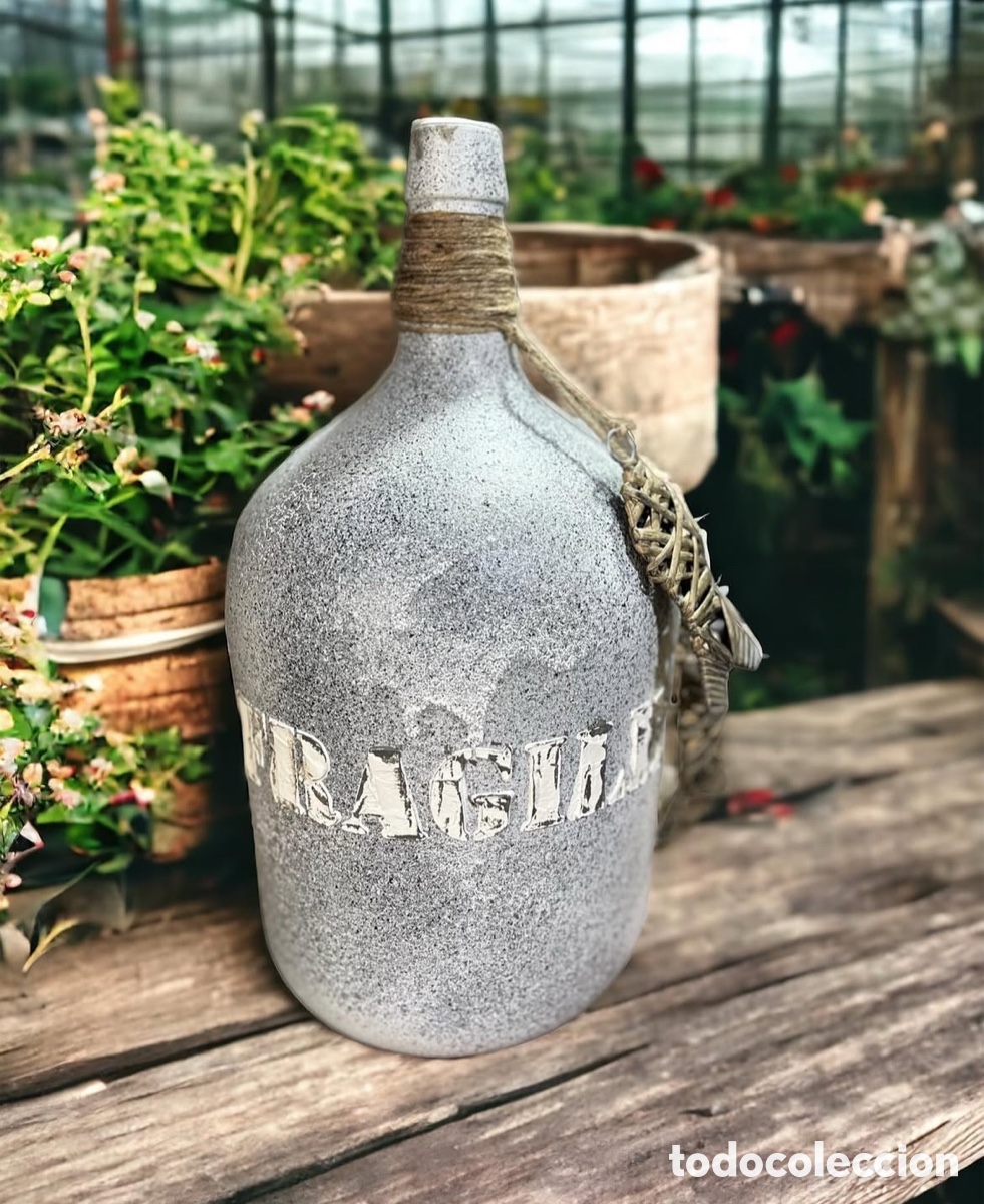 Antig&uuml;edades: Damajuana o garrafa decorada - Foto 1