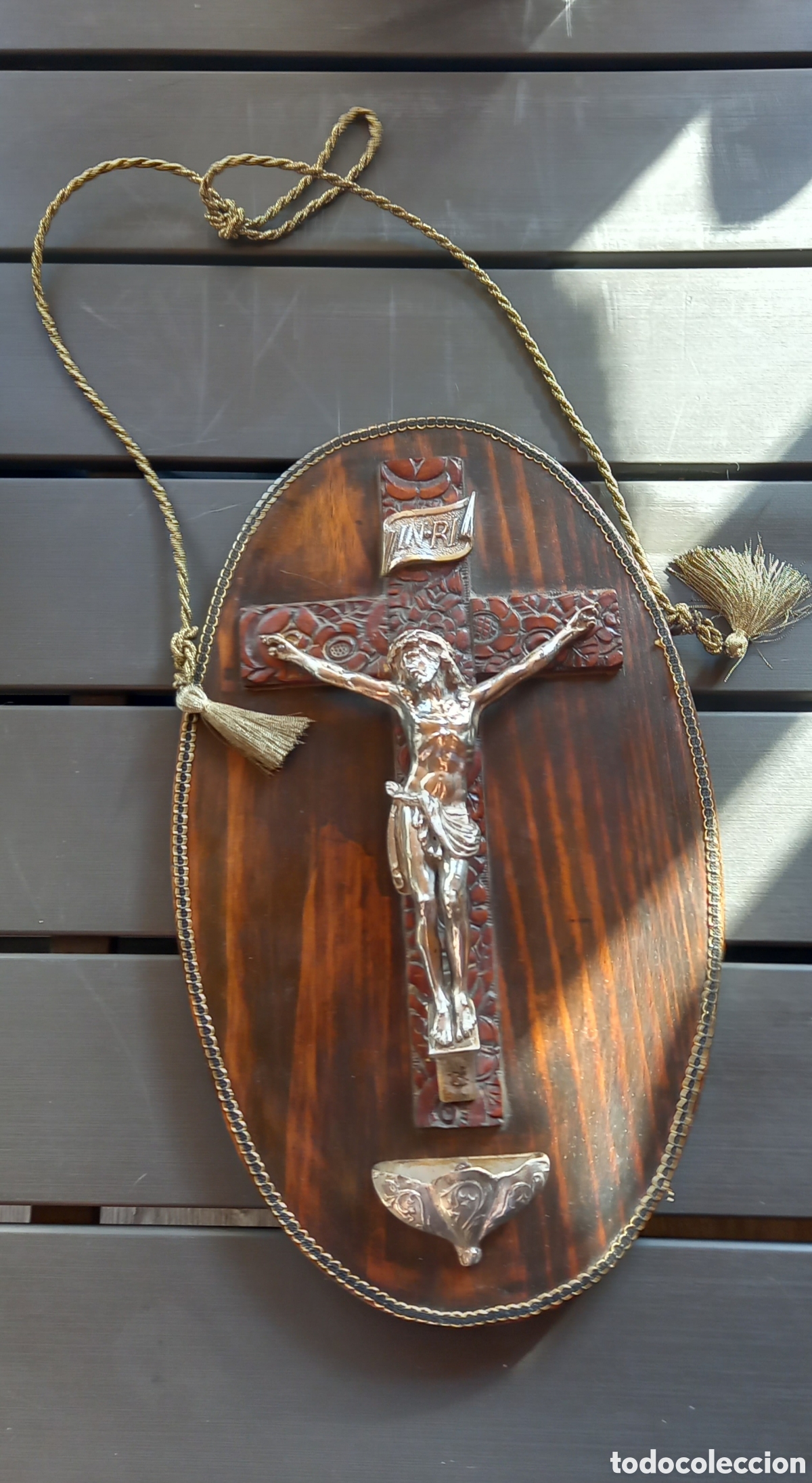 Antig&uuml;edades: ANTIGUA BENDITERA CON JESUCRISTO - Foto 19