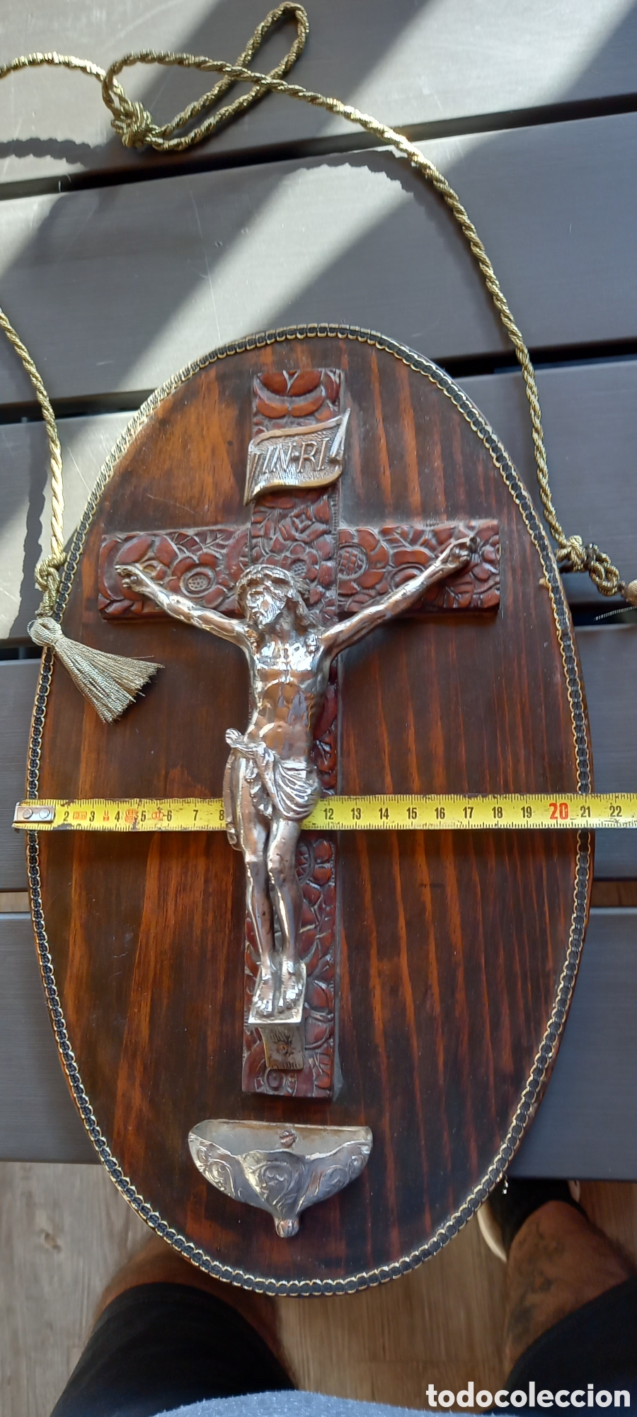 Antig&uuml;edades: ANTIGUA BENDITERA CON JESUCRISTO - Foto 20