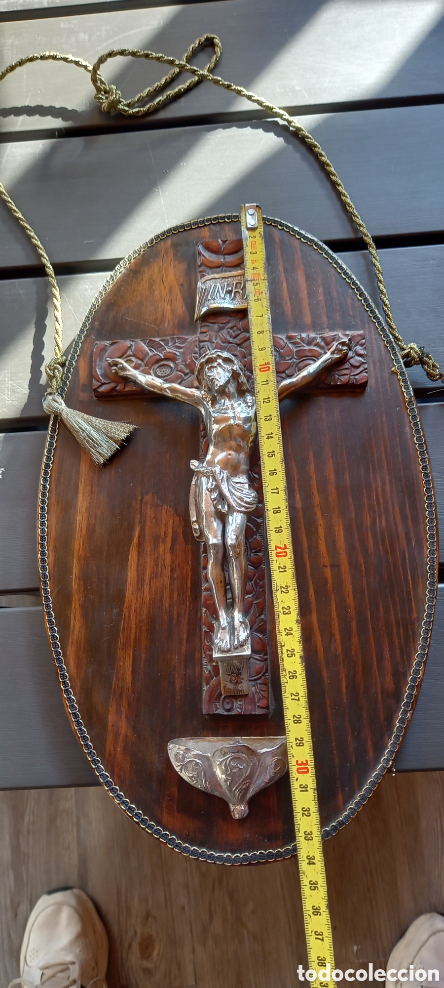 Antig&uuml;edades: ANTIGUA BENDITERA CON JESUCRISTO - Foto 21