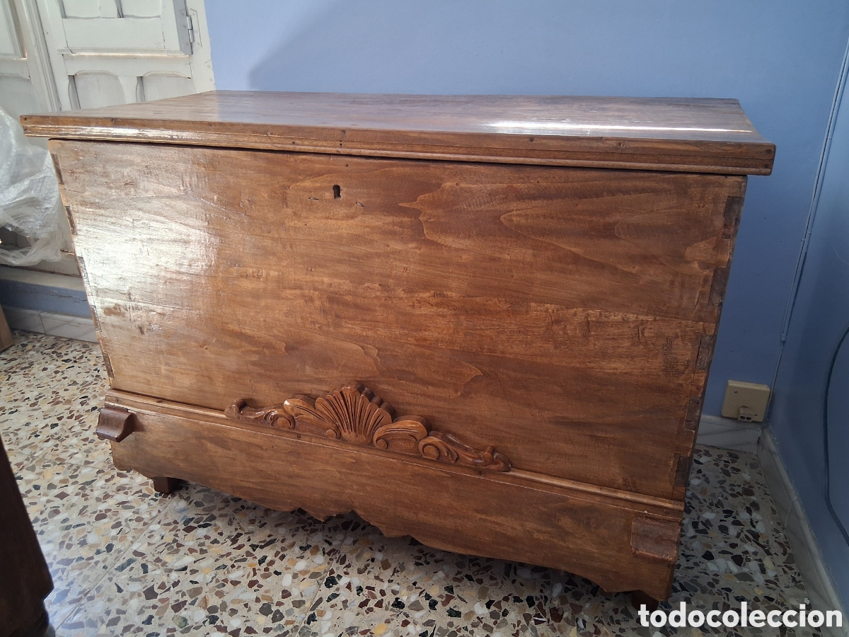 Antig&uuml;edades: Baul arca de madera restaurado mueble antiguo - Foto 3