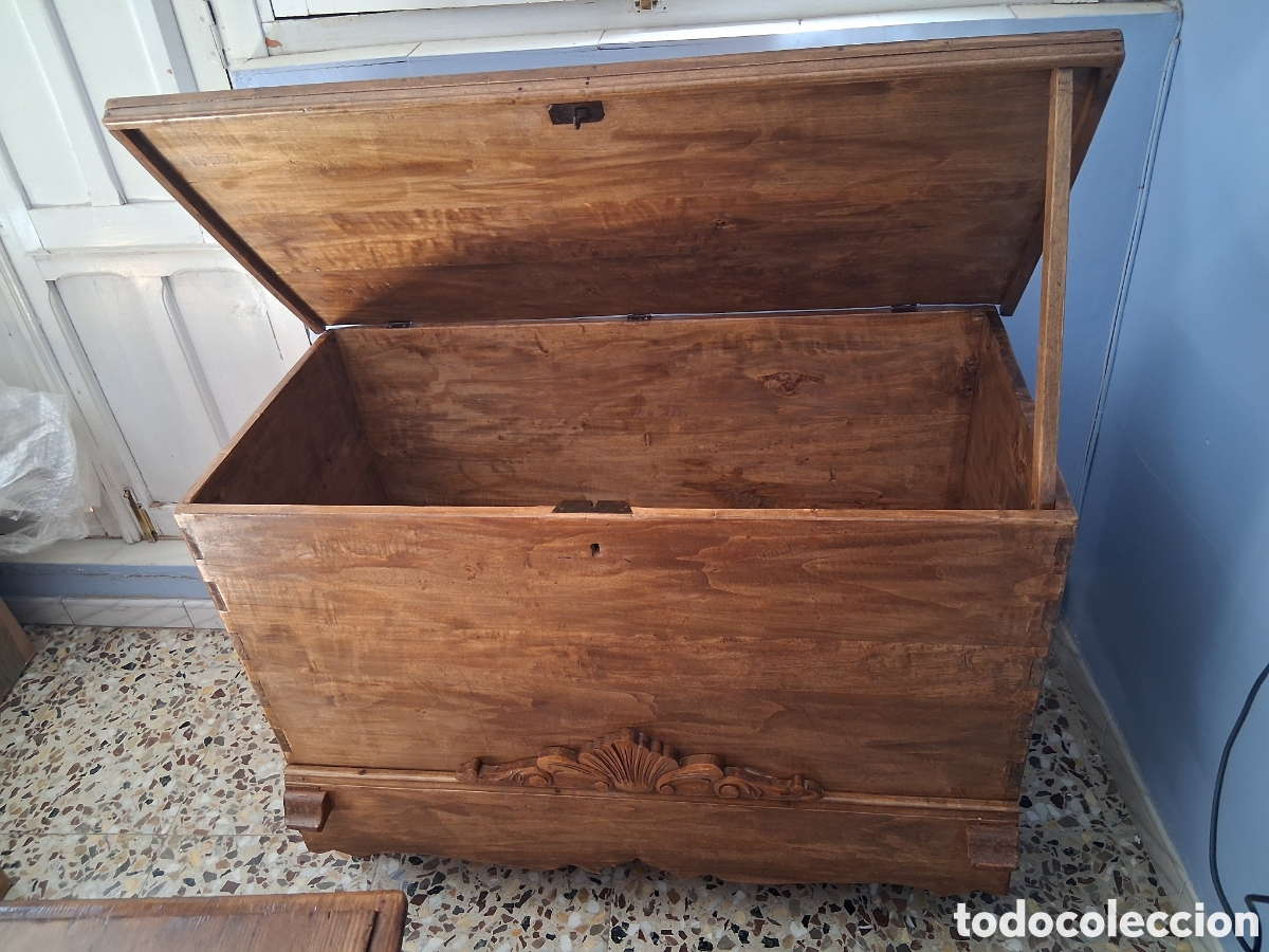 Antig&uuml;edades: Baul arca de madera restaurado mueble antiguo - Foto 2