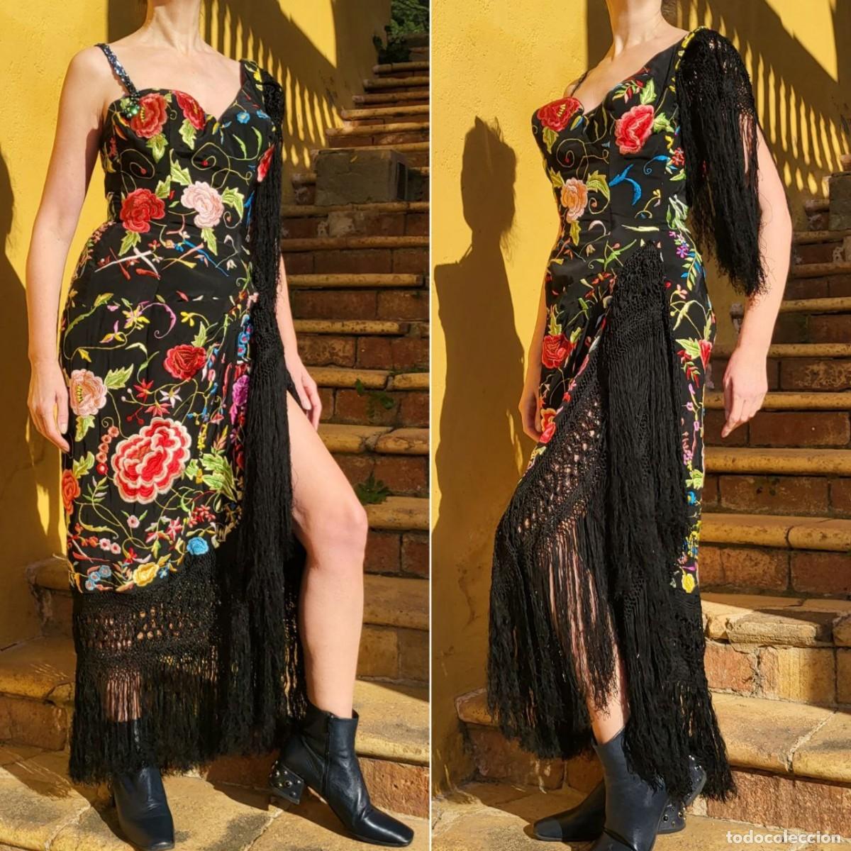 Antig&uuml;edades: Vestido de Mant&oacute;n de Manila - Foto 2