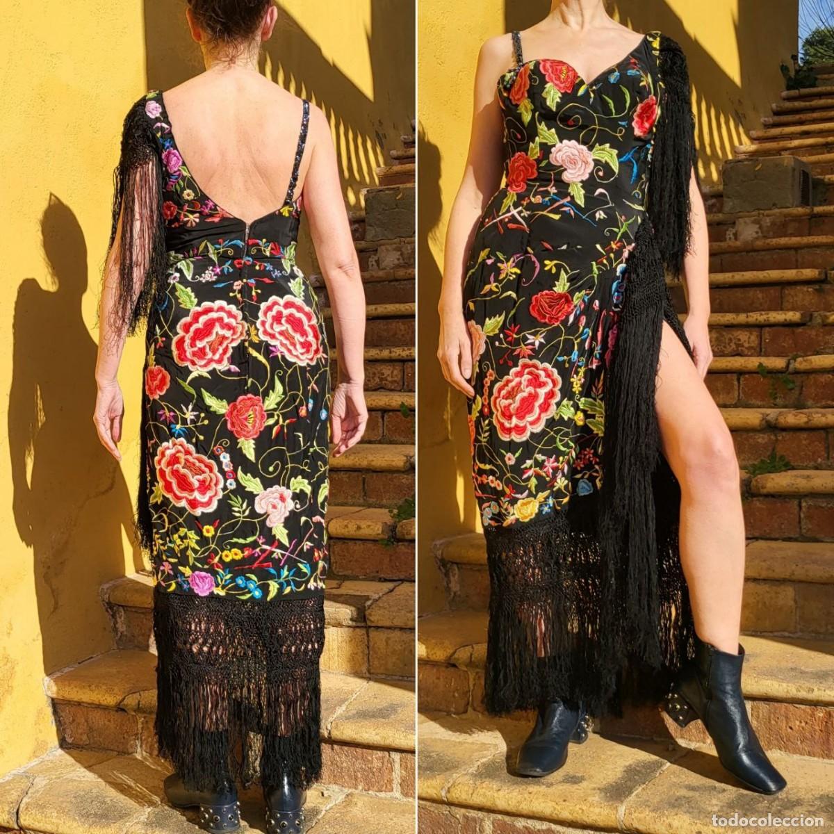 Antig&uuml;edades: Vestido de Mant&oacute;n de Manila - Foto 3