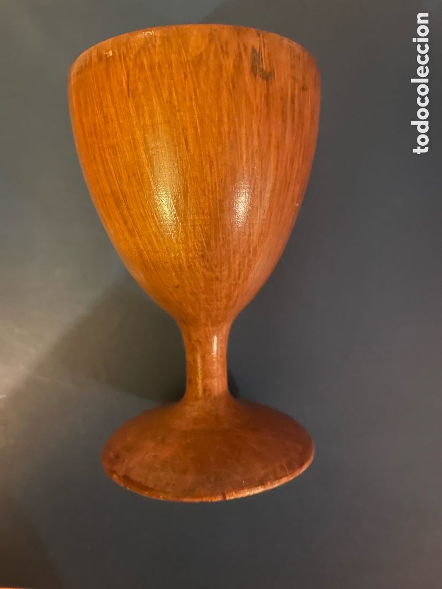 Antig&uuml;edades: CALIZ DE MADERA EN UNA SOLA PIEZA - Foto 3