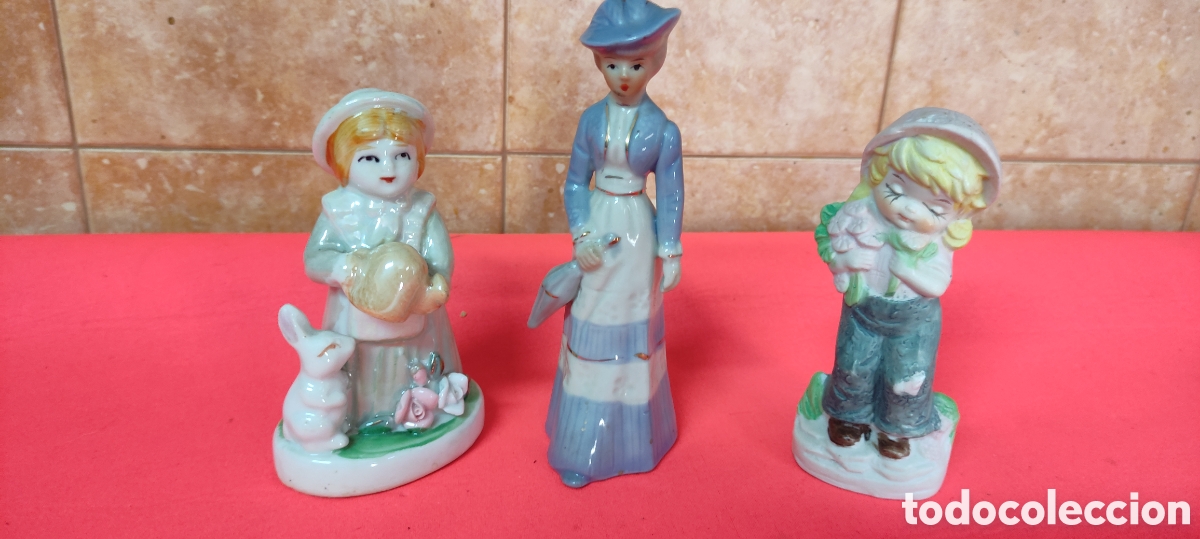 Antig&uuml;edades: Conjunto figuras de porcelana - Foto 2