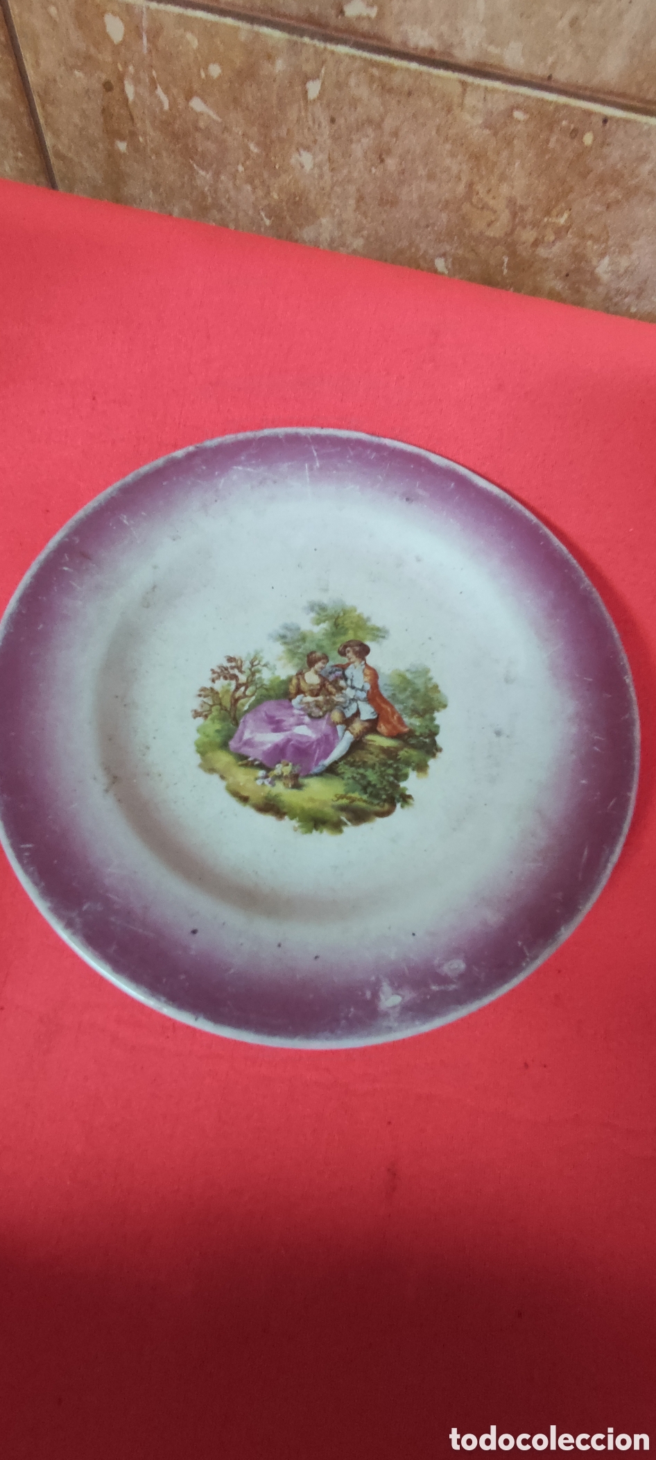 Antig&uuml;edades: Co junto de platos de porcelana y bambu - Foto 7