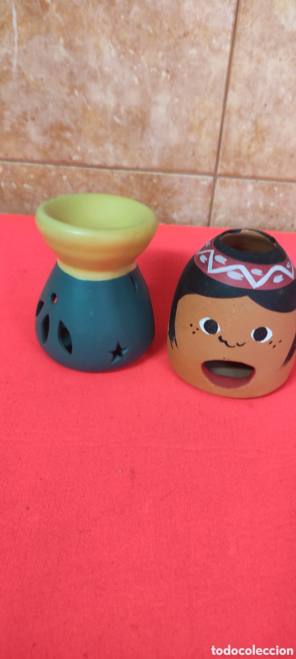 Antig&uuml;edades: Pareja de portavelas - Foto 2