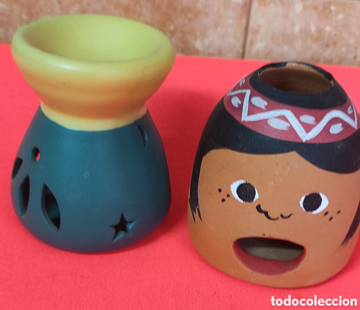 Antig&uuml;edades: Pareja de portavelas - Foto 1