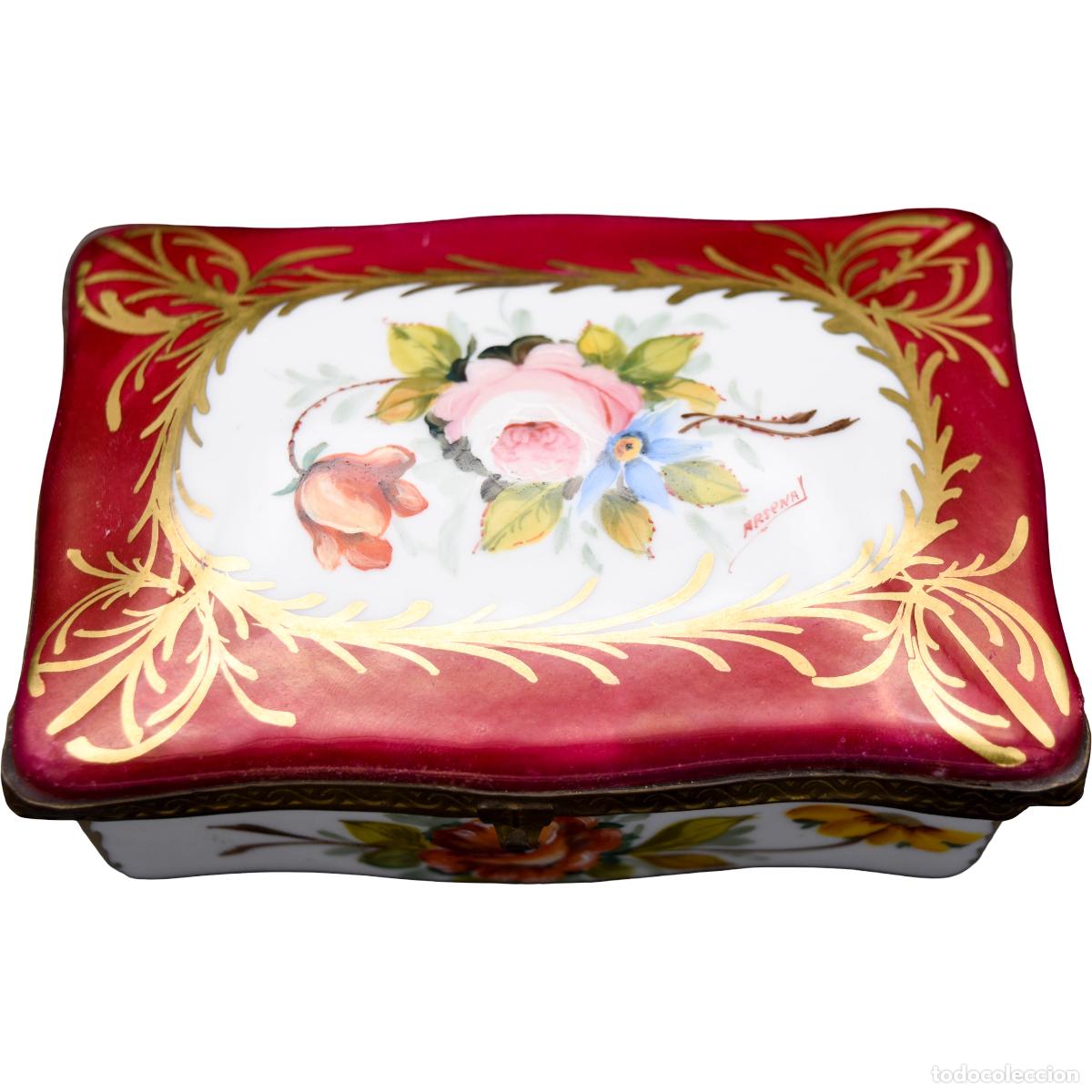 Antig&uuml;edades: Caja de porcelana - Joyero - Foto 2