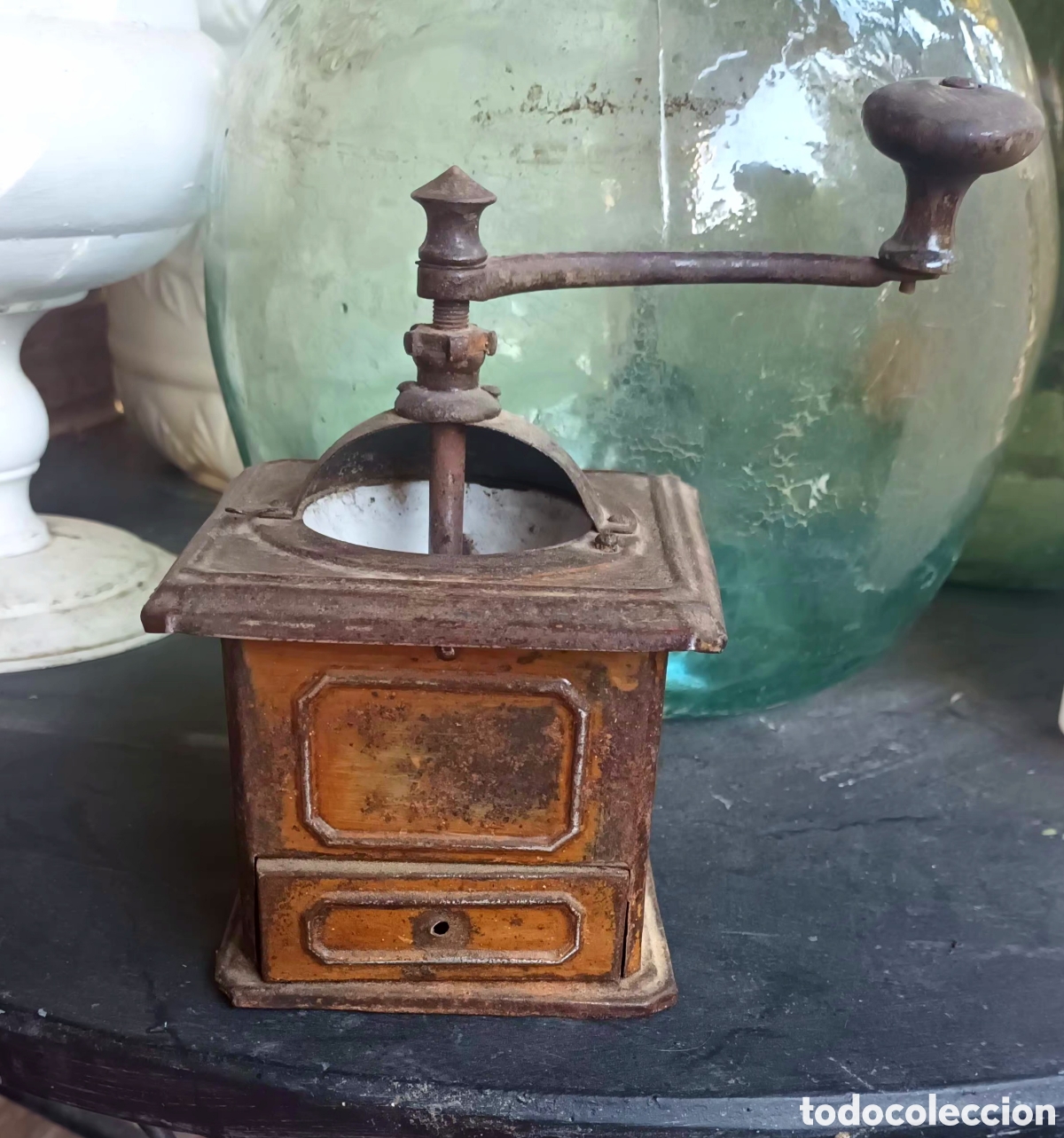 Antig&uuml;edades: Antiguo Molinillo de Caf&eacute; Molinillo de caf&eacute; antiguo r&uacute;stico - Foto 4