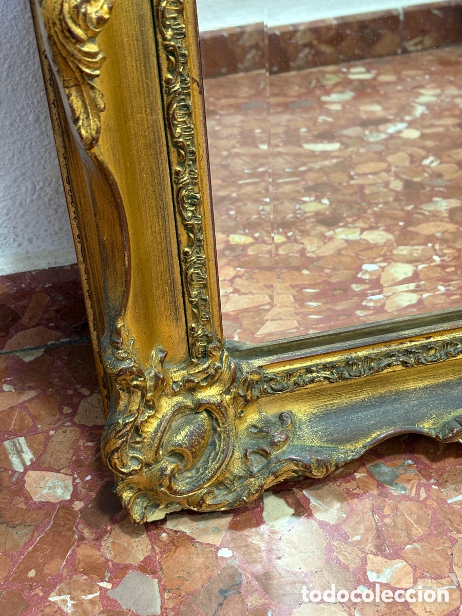 Antig&uuml;edades: Espejo antiguo dorado - Foto 3