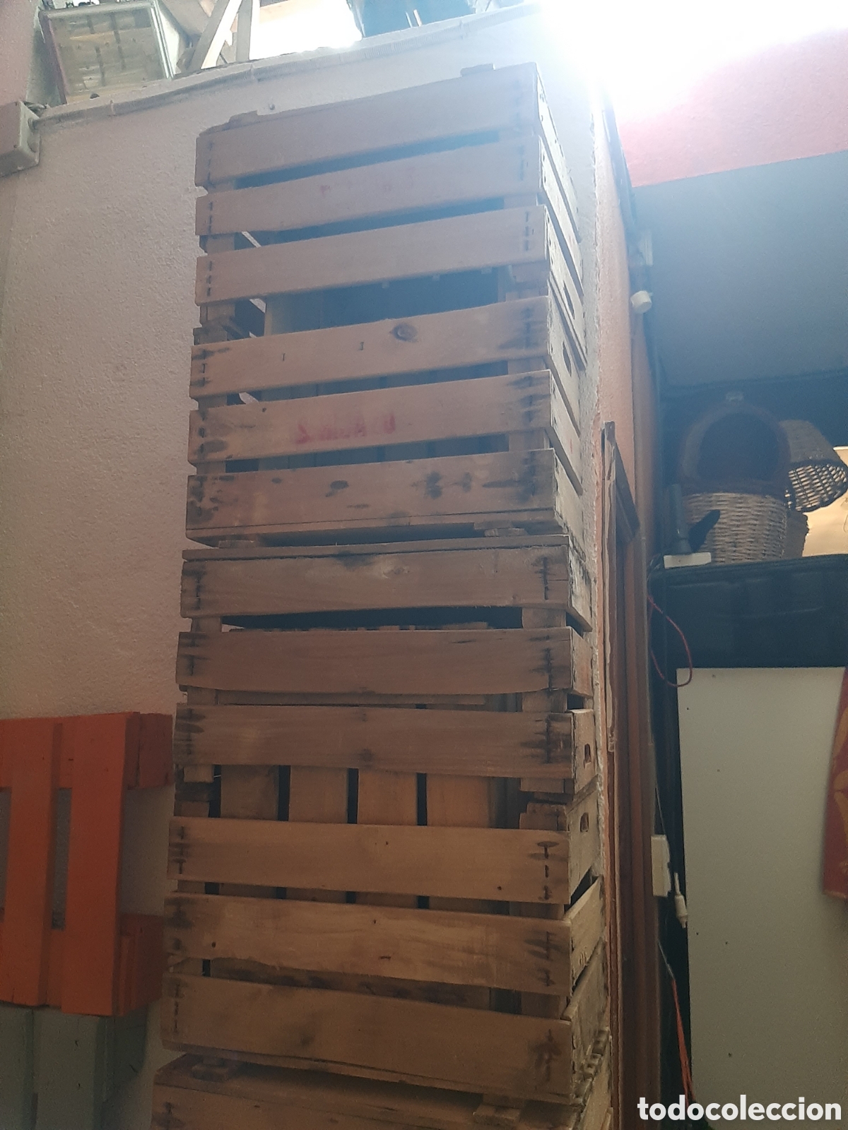 Antig&uuml;edades: Lote 5 cajas madera de fruta - Foto 2