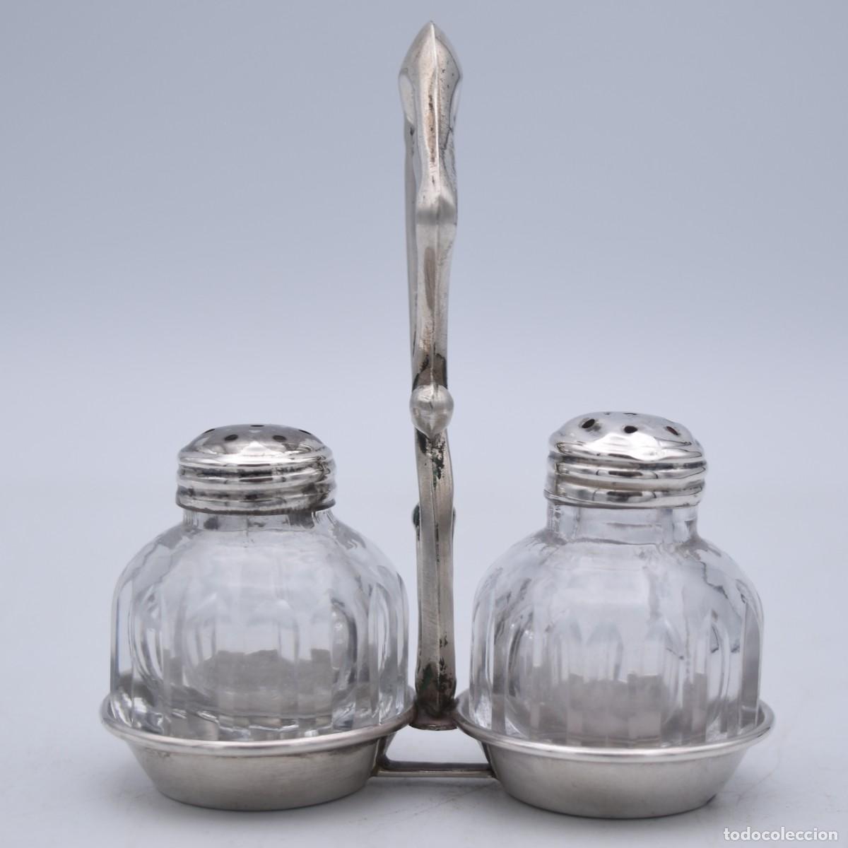 Antig&uuml;edades: Saleros de plata y cristal - Foto 6
