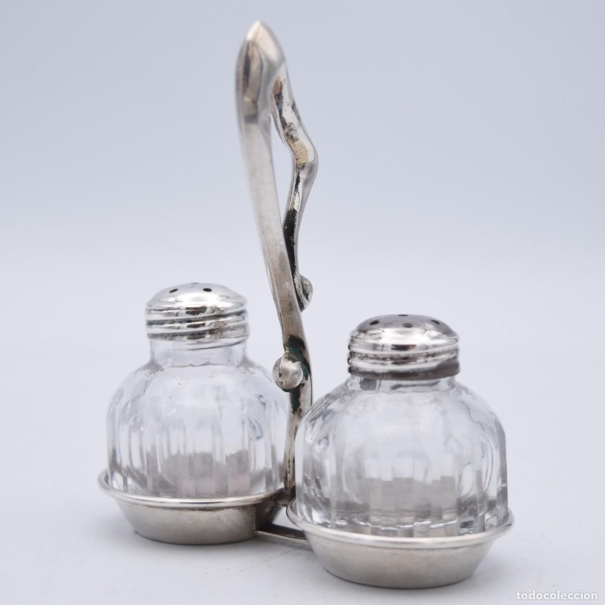 Antig&uuml;edades: Saleros de plata y cristal - Foto 7
