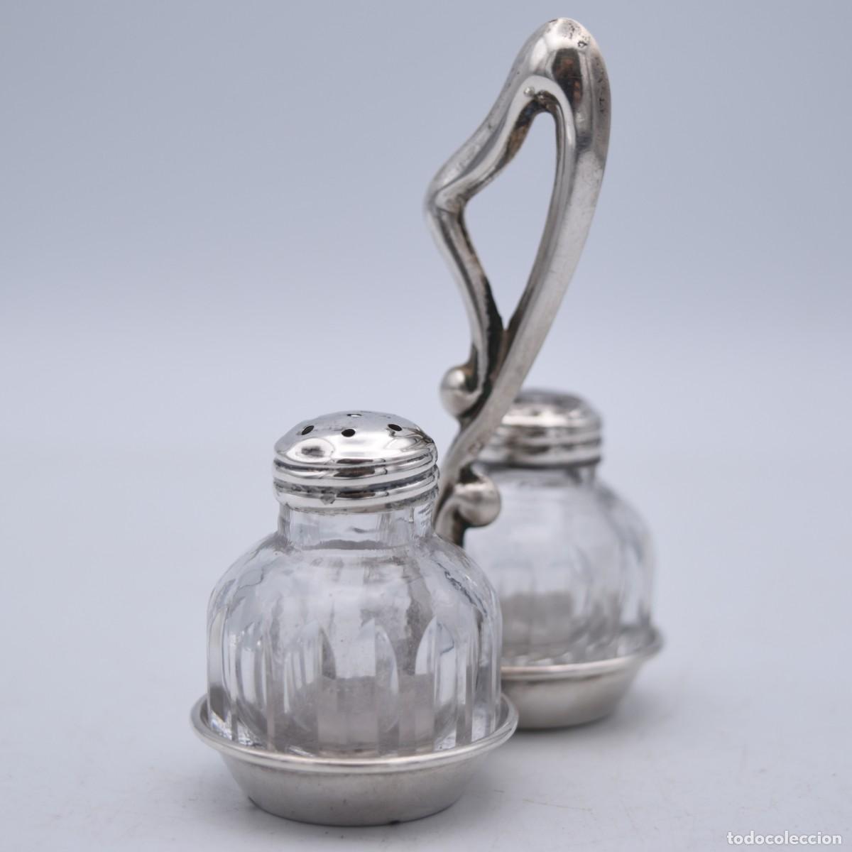 Antig&uuml;edades: Saleros de plata y cristal - Foto 8