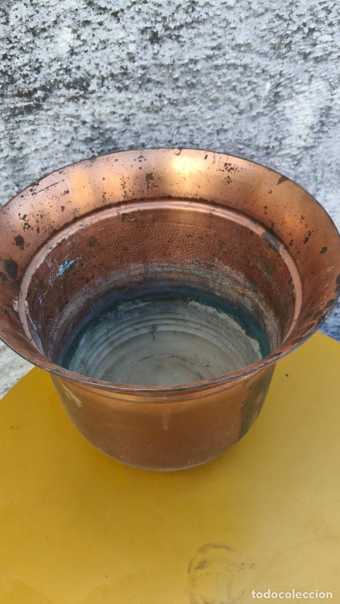 Antig&uuml;edades: Pot de cuivre martel&eacute; 1940 - Foto 3