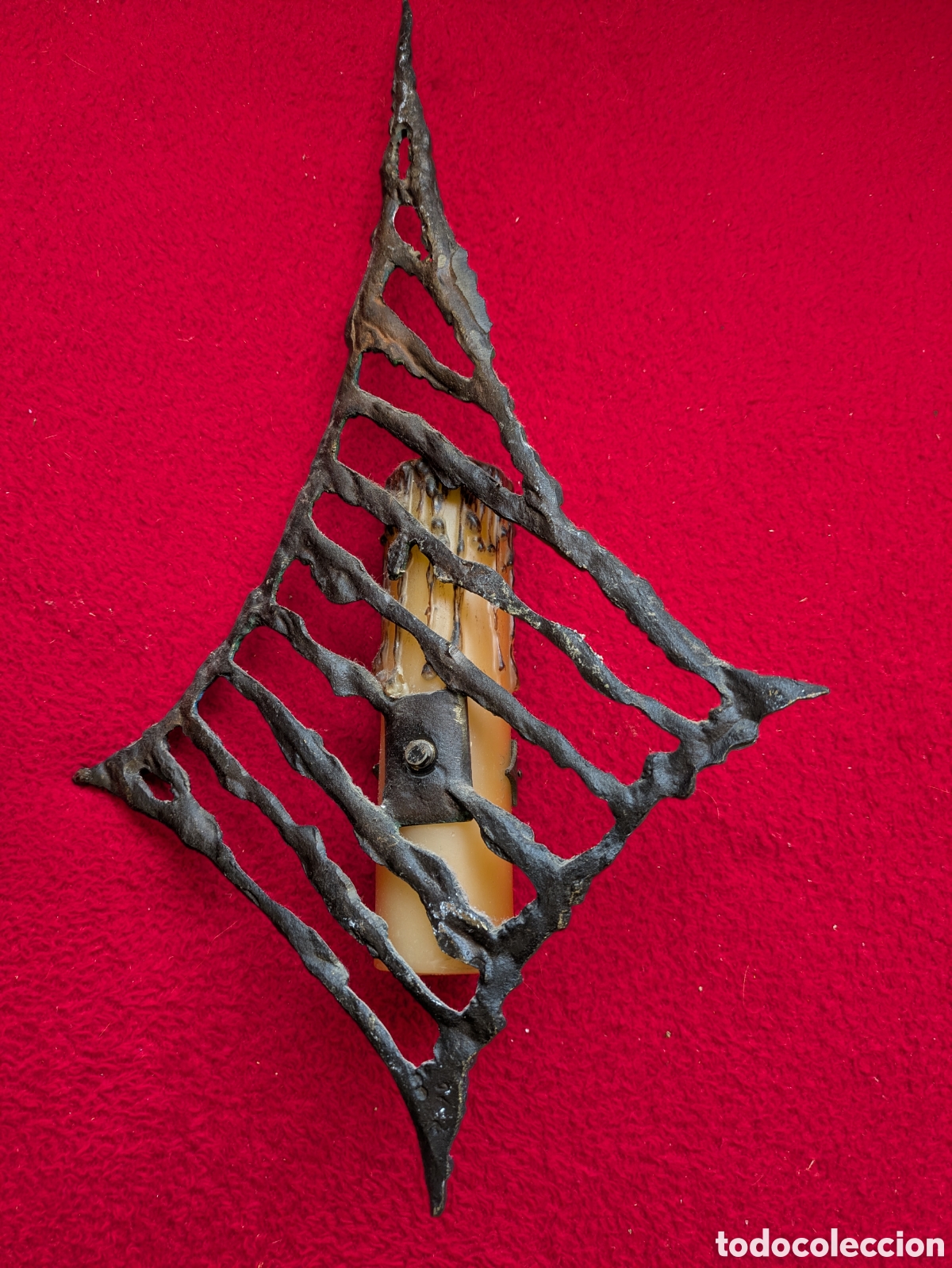 Antig&uuml;edades: 2 Candelabros incrustaciones en bronce - Foto 3