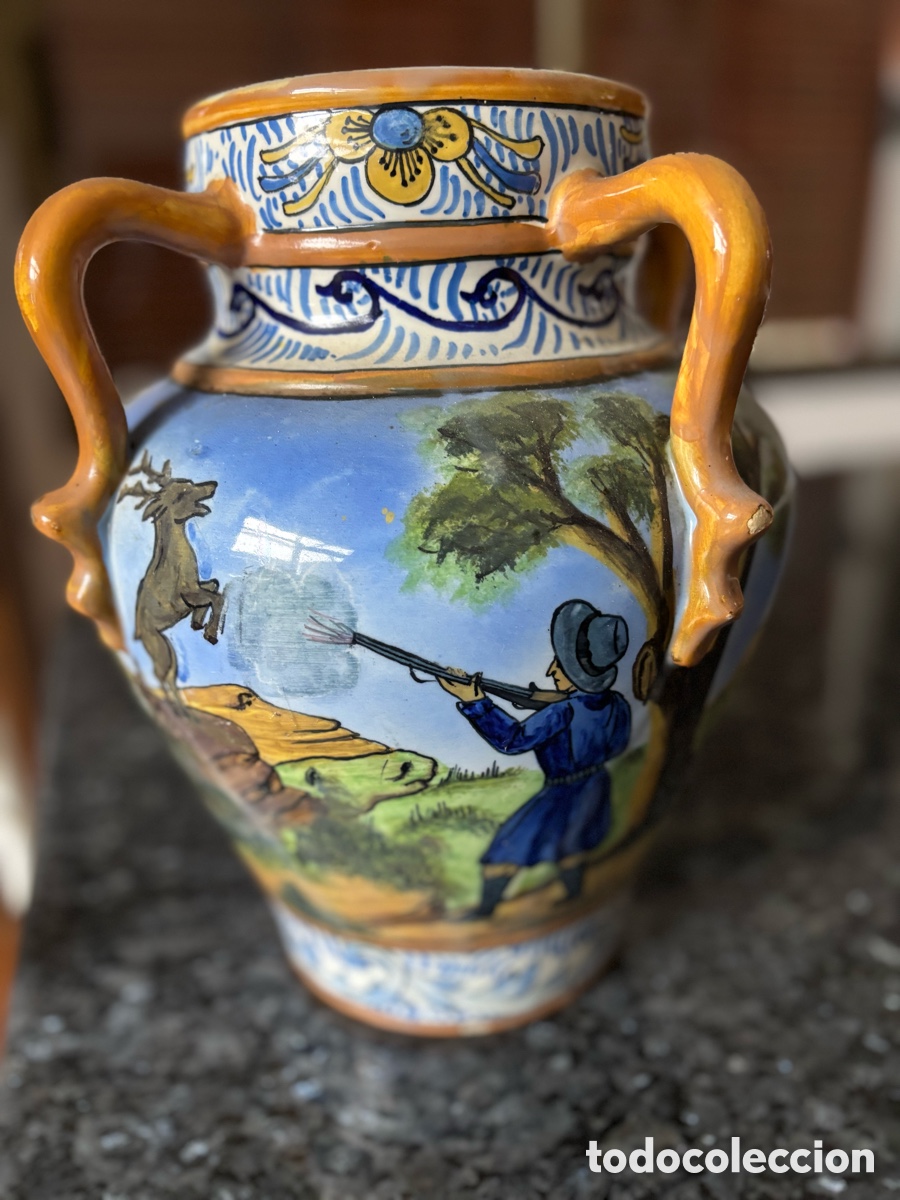 Antig&uuml;edades: Vasija Cer&aacute;mica Talavera - Foto 2