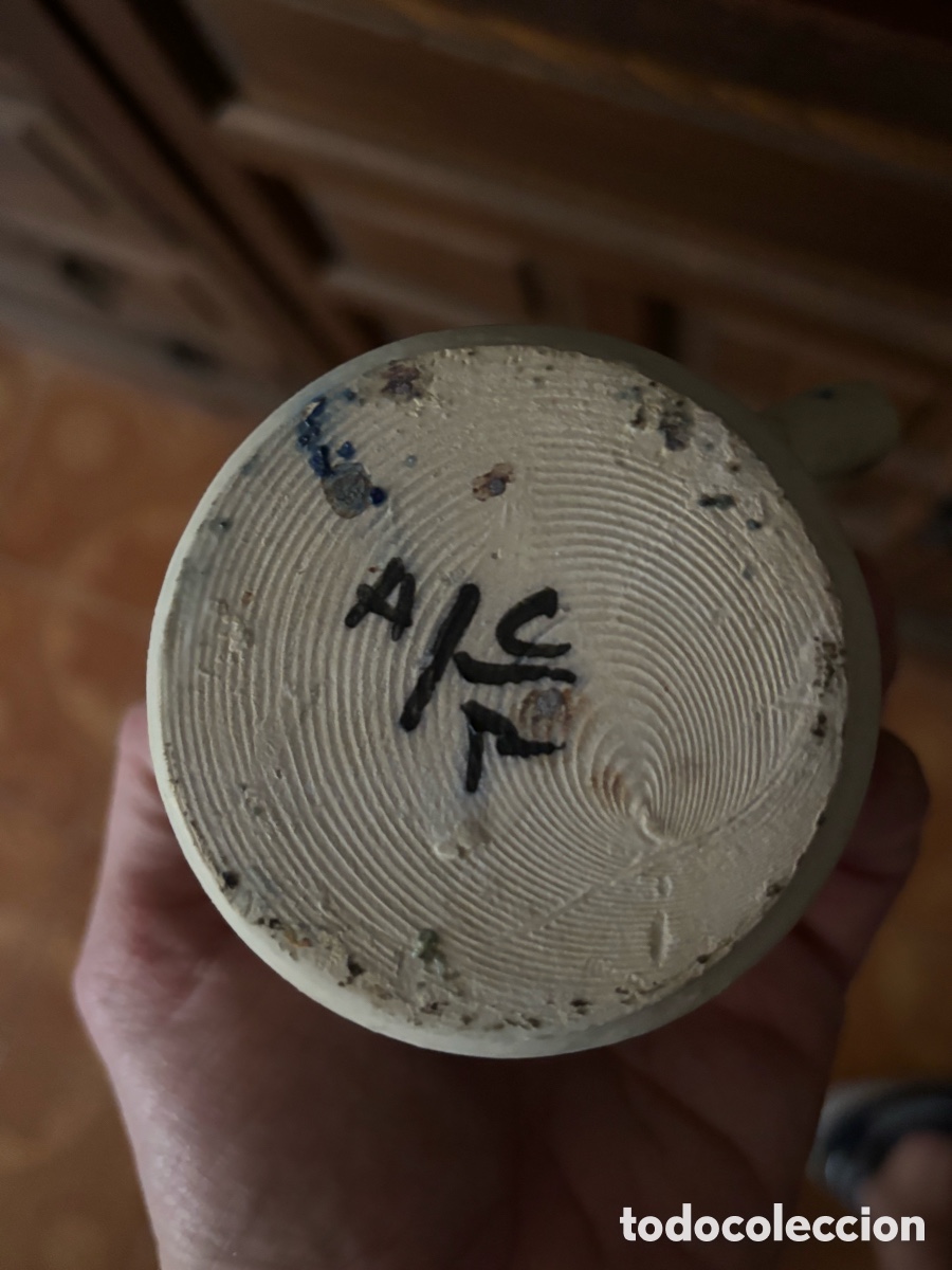 Antig&uuml;edades: Jarra con 6 vasos pintado a mano - Foto 9