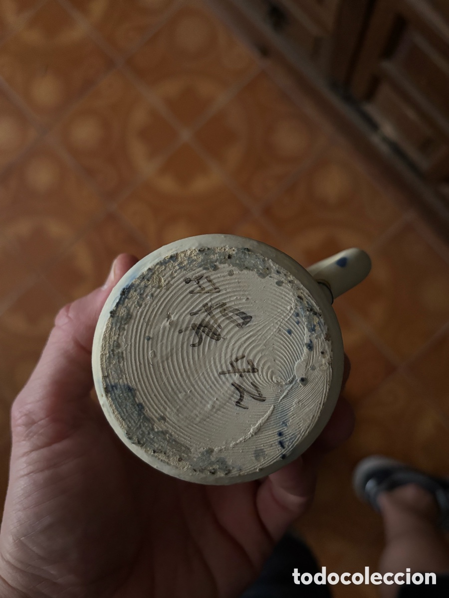 Antig&uuml;edades: Jarra con 6 vasos pintado a mano - Foto 11