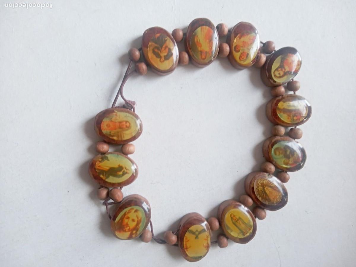 Antig&uuml;edades: BONITO COLLAR ANTIGUO CON VIRGENES - Foto 1
