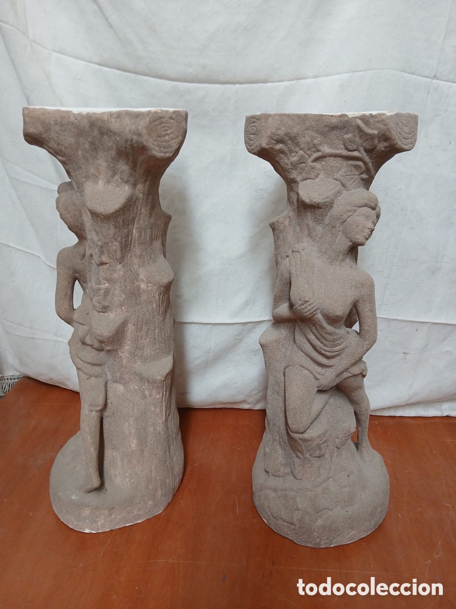 Antig&uuml;edades: Pies de mesa escayola - Foto 1