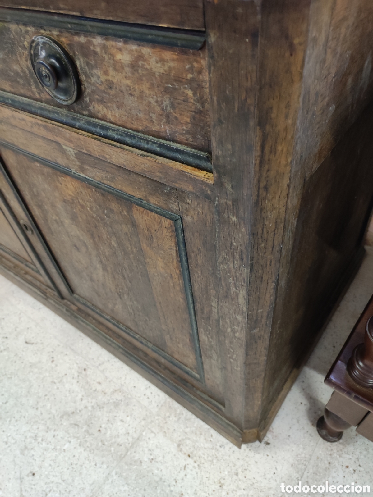 Antig&uuml;edades: Tocador con espejo grande y m&aacute;rmol - Foto 3