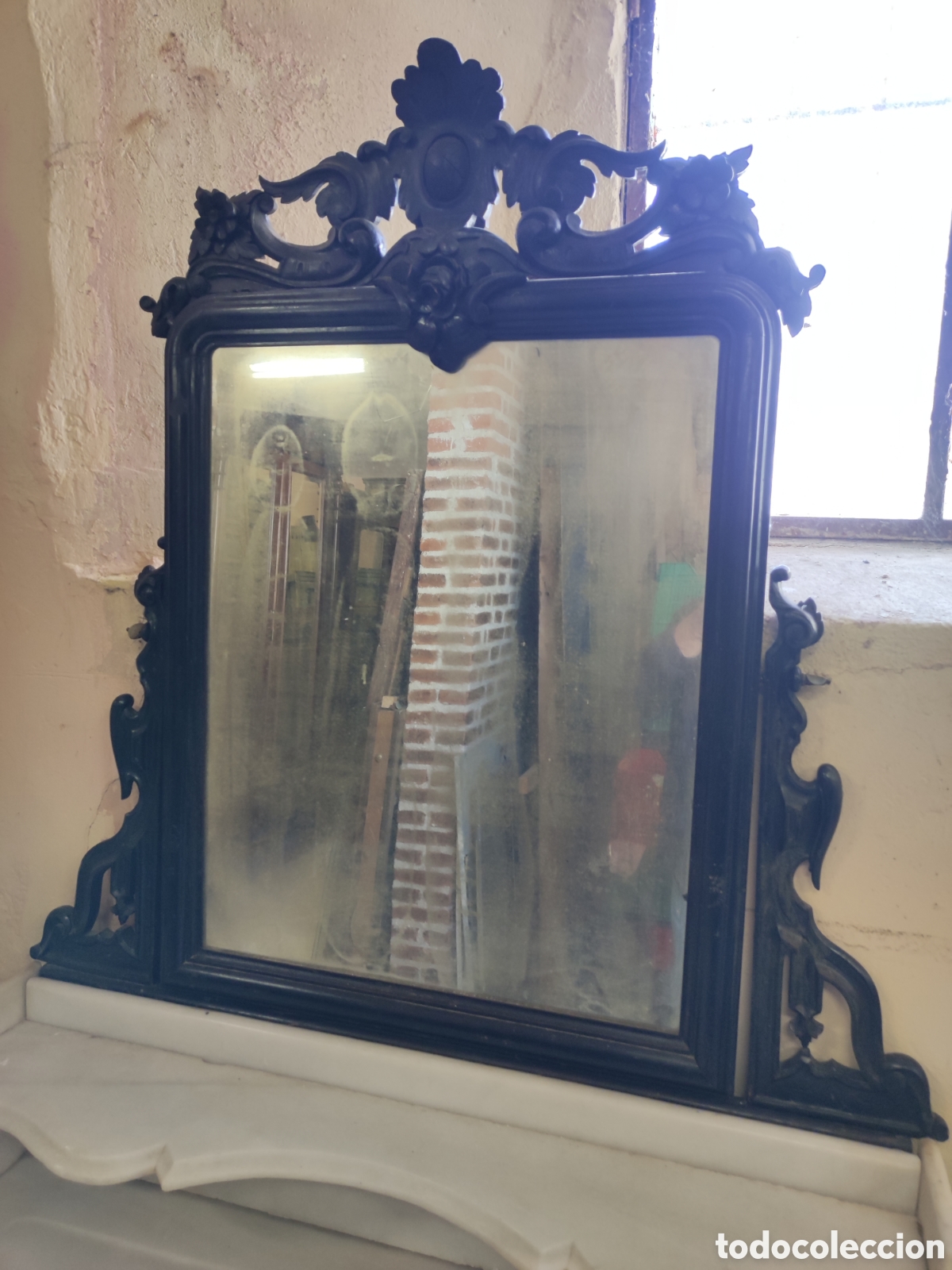 Antig&uuml;edades: Tocador con espejo grande y m&aacute;rmol - Foto 5
