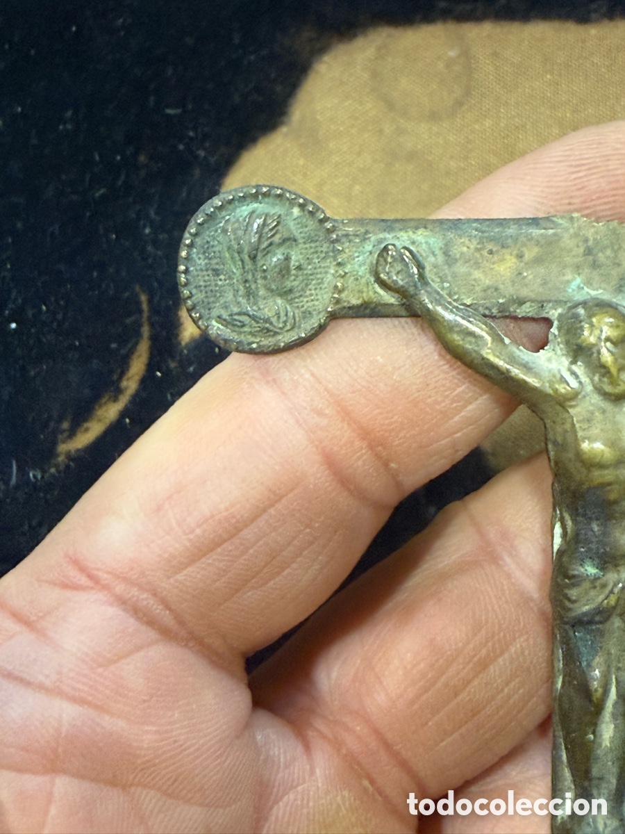 Antig&uuml;edades: Antigua cruz de bronce - Foto 3