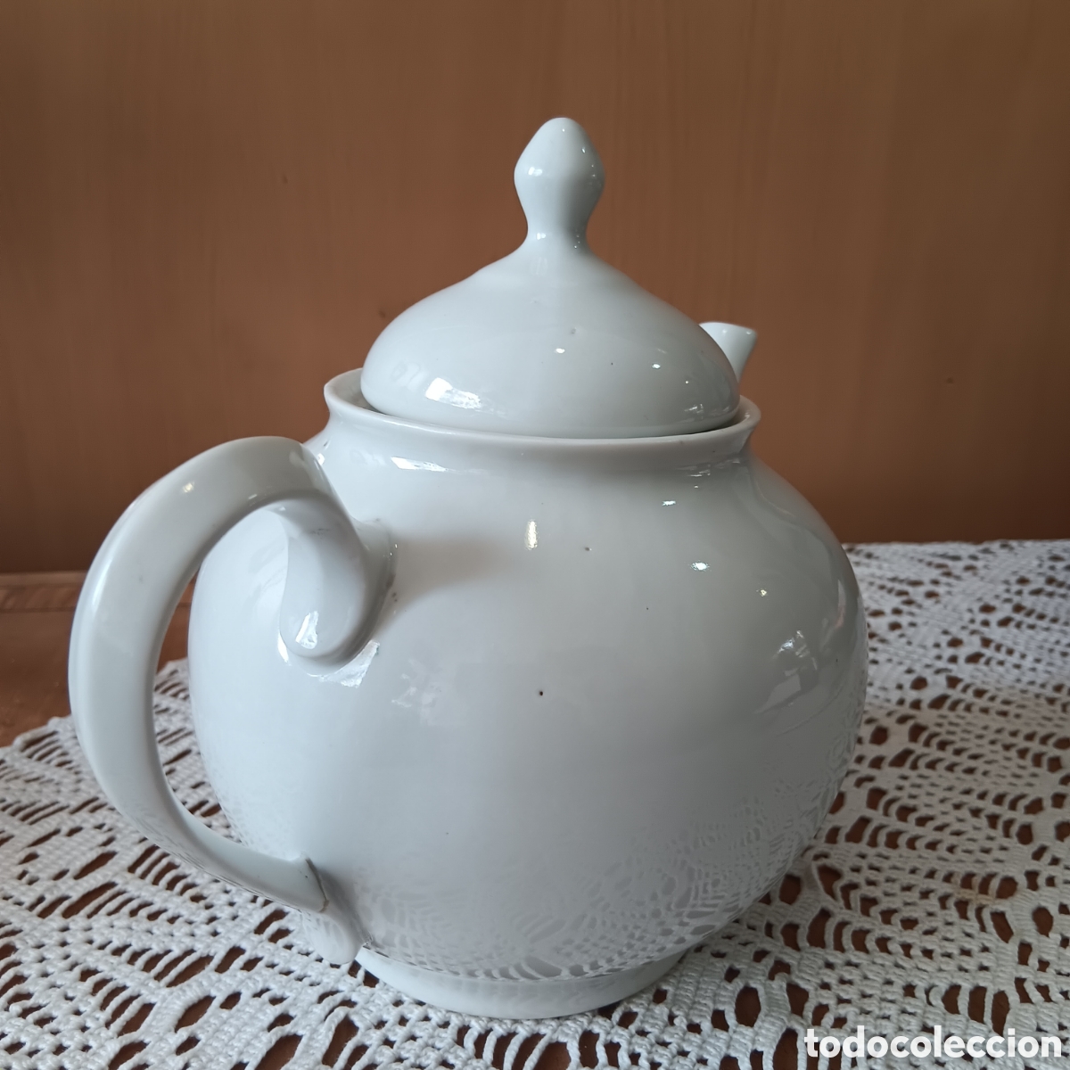 Antig&uuml;edades: Tetera porcelana blanca - Foto 4