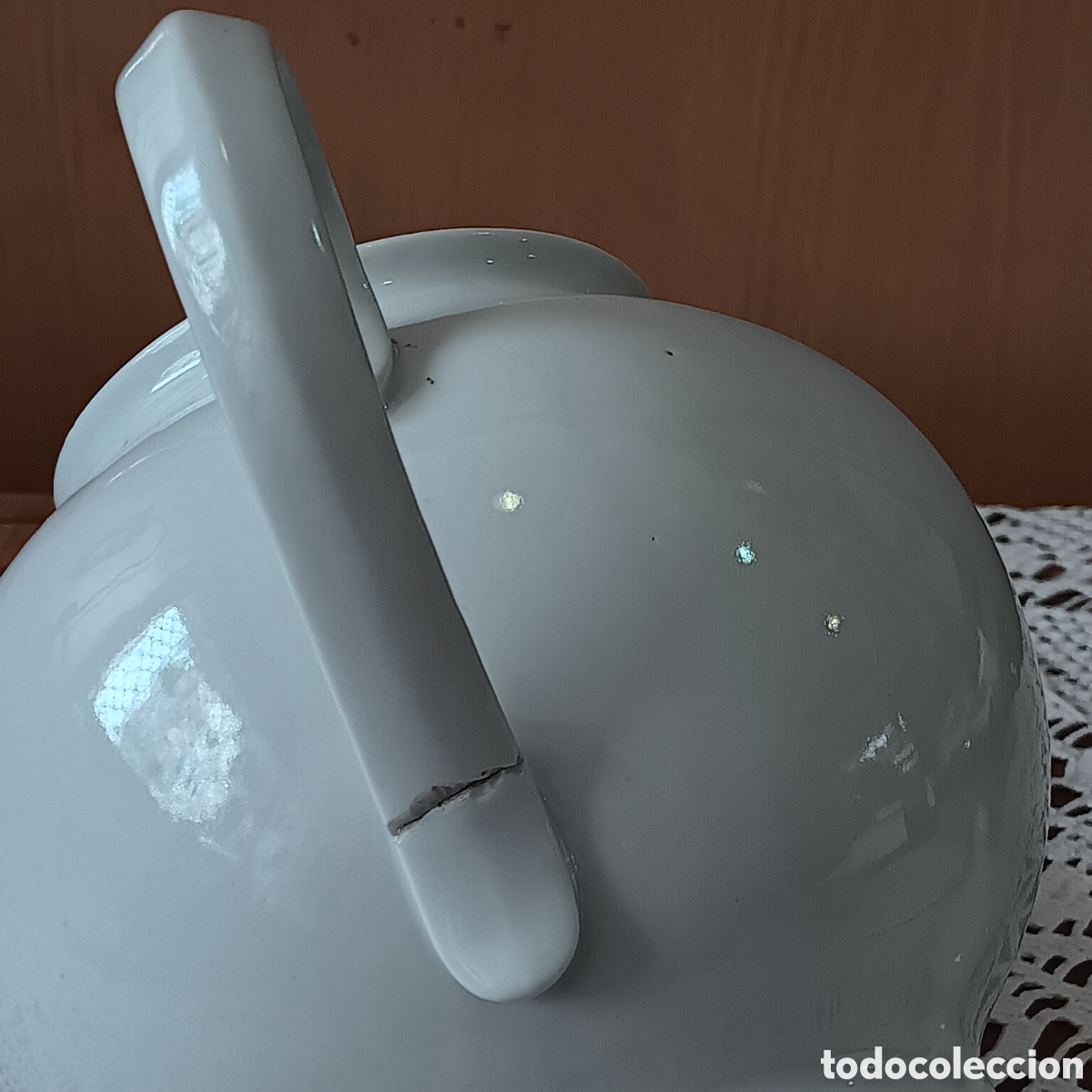 Antig&uuml;edades: Tetera porcelana blanca - Foto 5