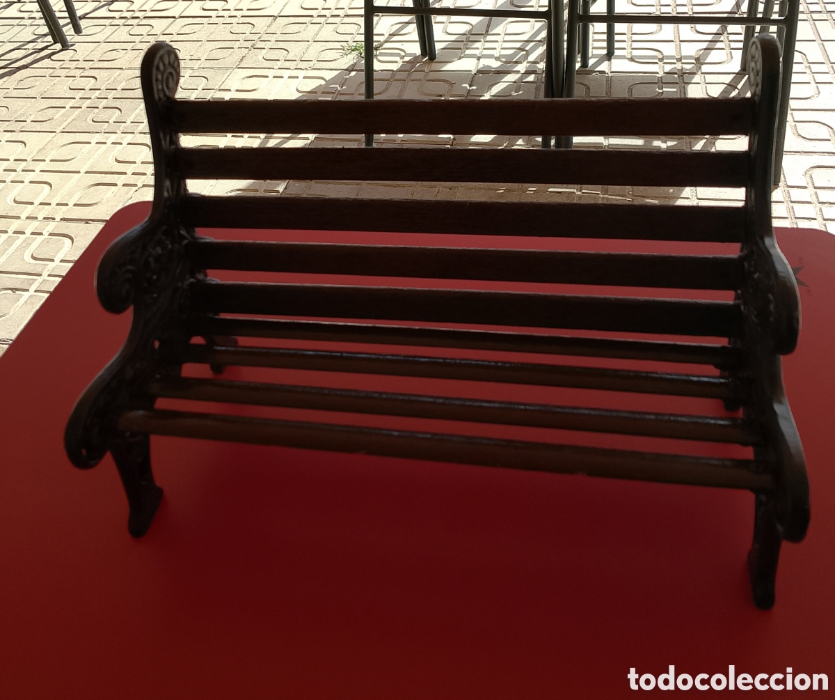 Antig&uuml;edades: Banco decorativo en miniatura - Foto 4