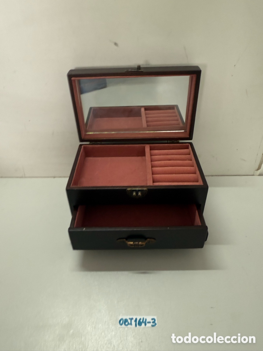 Antig&uuml;edades: Caja joyero de madera maciza - Foto 2