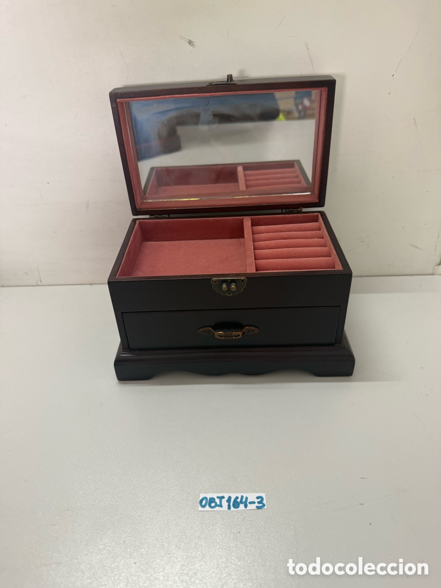Antig&uuml;edades: Caja joyero de madera maciza - Foto 3