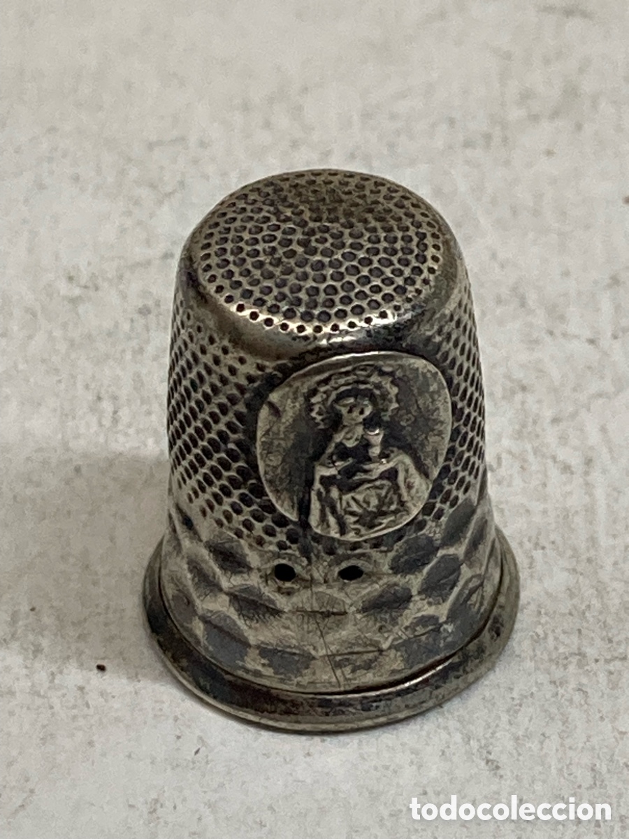 Antig&uuml;edades: Dedal de plata religioso /dedal 10 - Foto 1