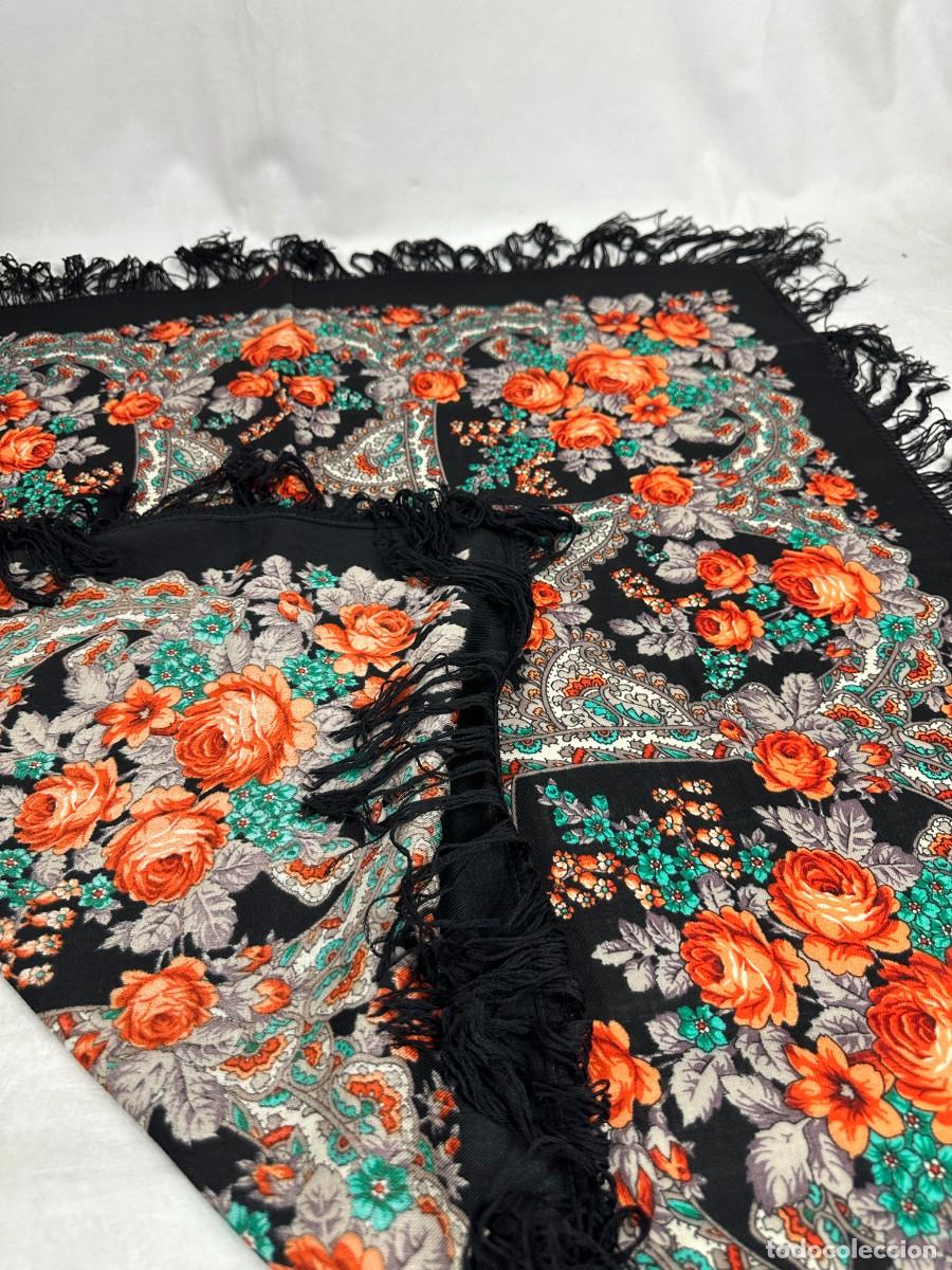 Antig&uuml;edades: Antiguo pa&ntilde;uelo de merino estampado - Foto 10