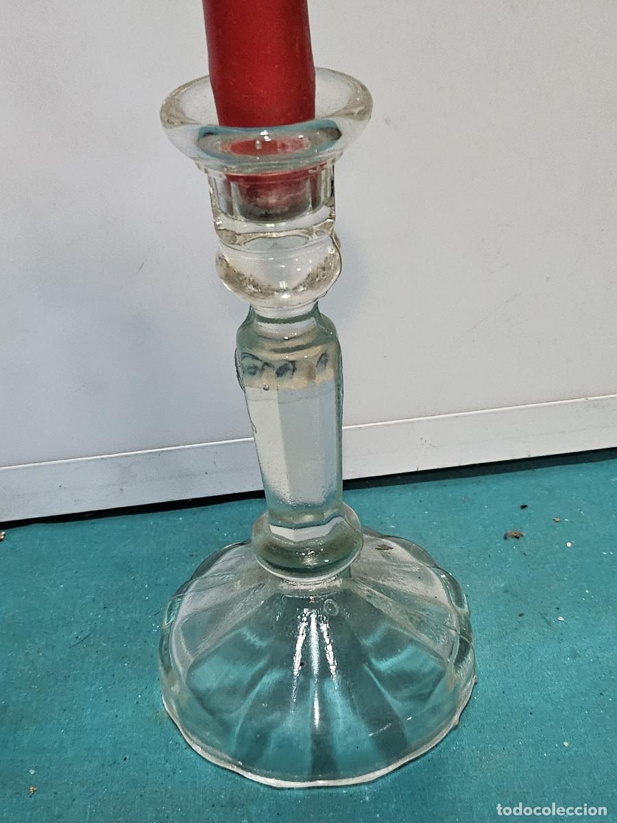 Antig&uuml;edades: velon de cristal candelabro - Foto 3