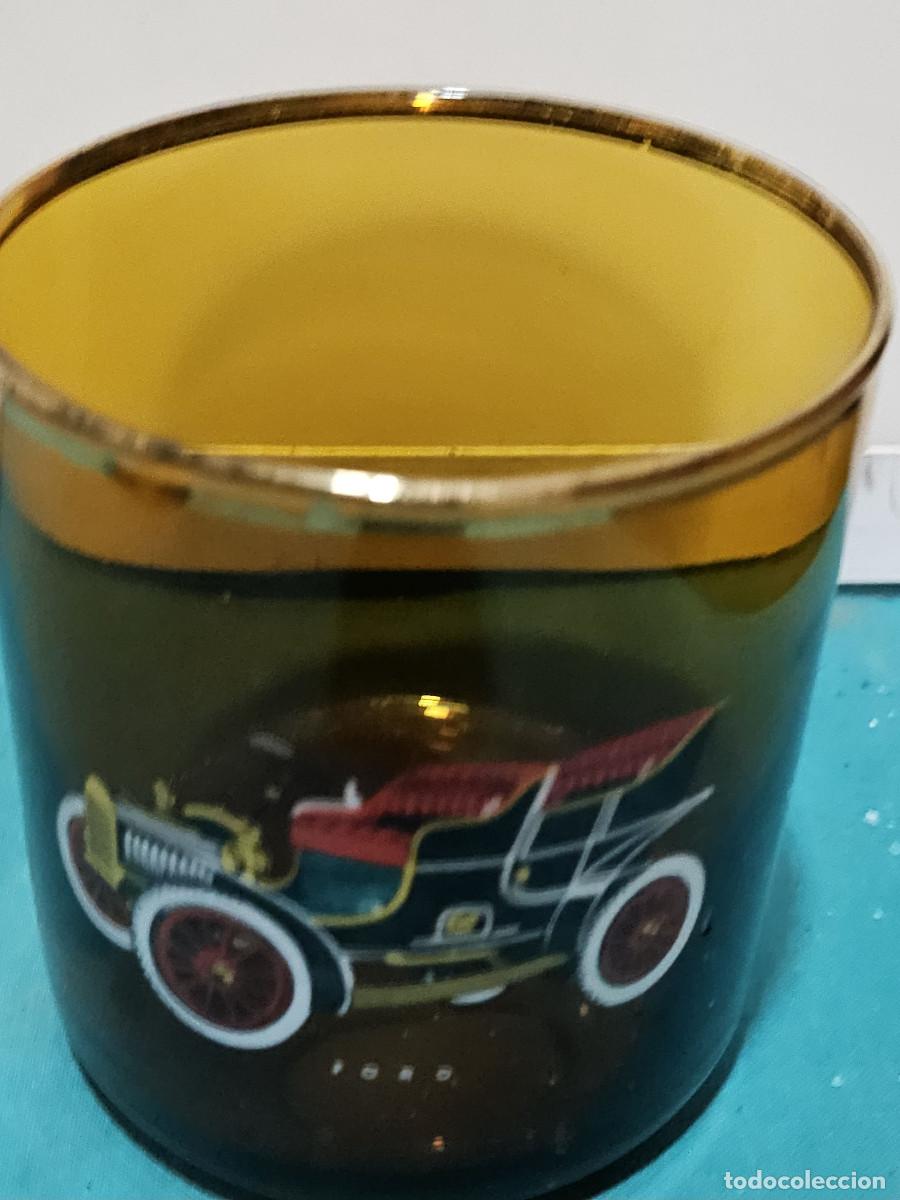 Antig&uuml;edades: vasos de cristal marron vintage - Foto 2