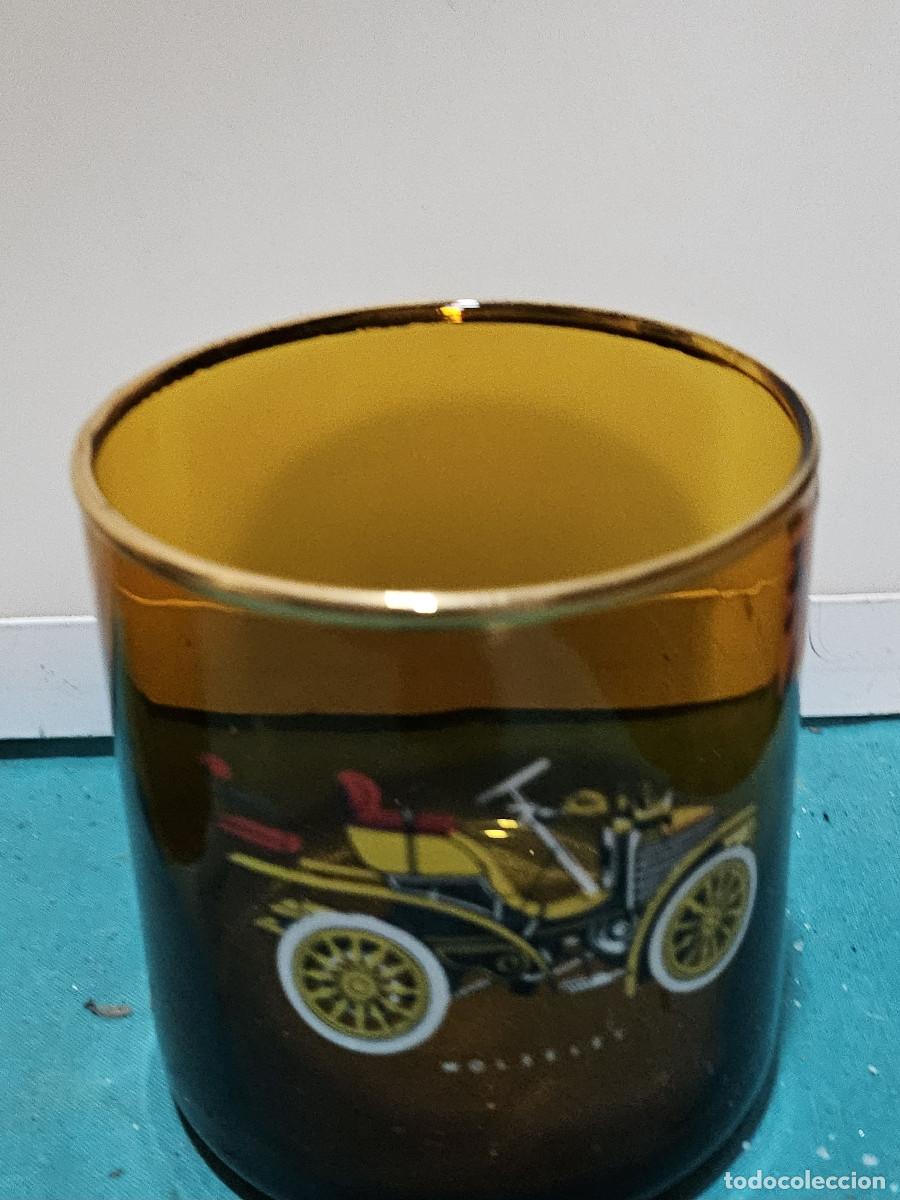Antig&uuml;edades: vasos de cristal marron - Foto 2