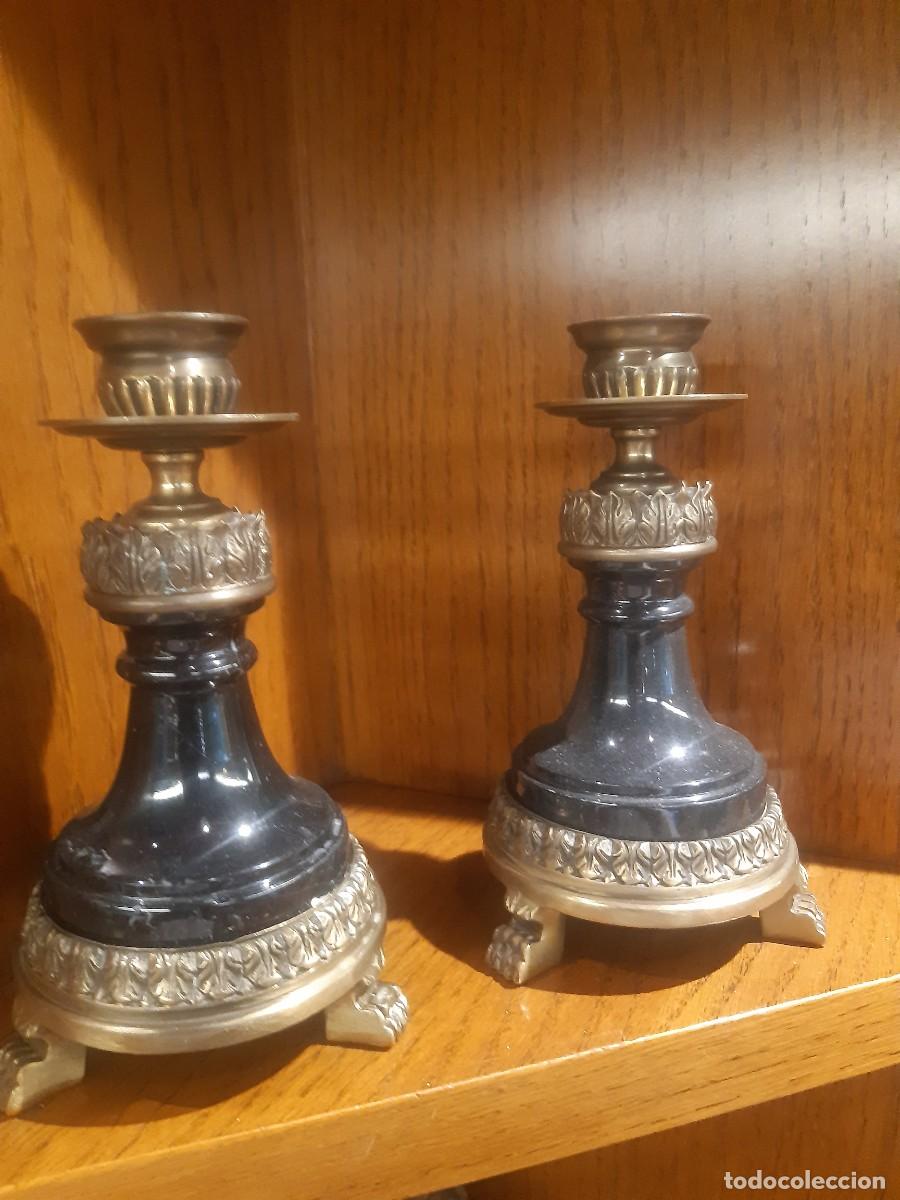 Antig&uuml;edades: PAREJA DE CANDELABROS. MUY ORIGINALES. - Foto 1