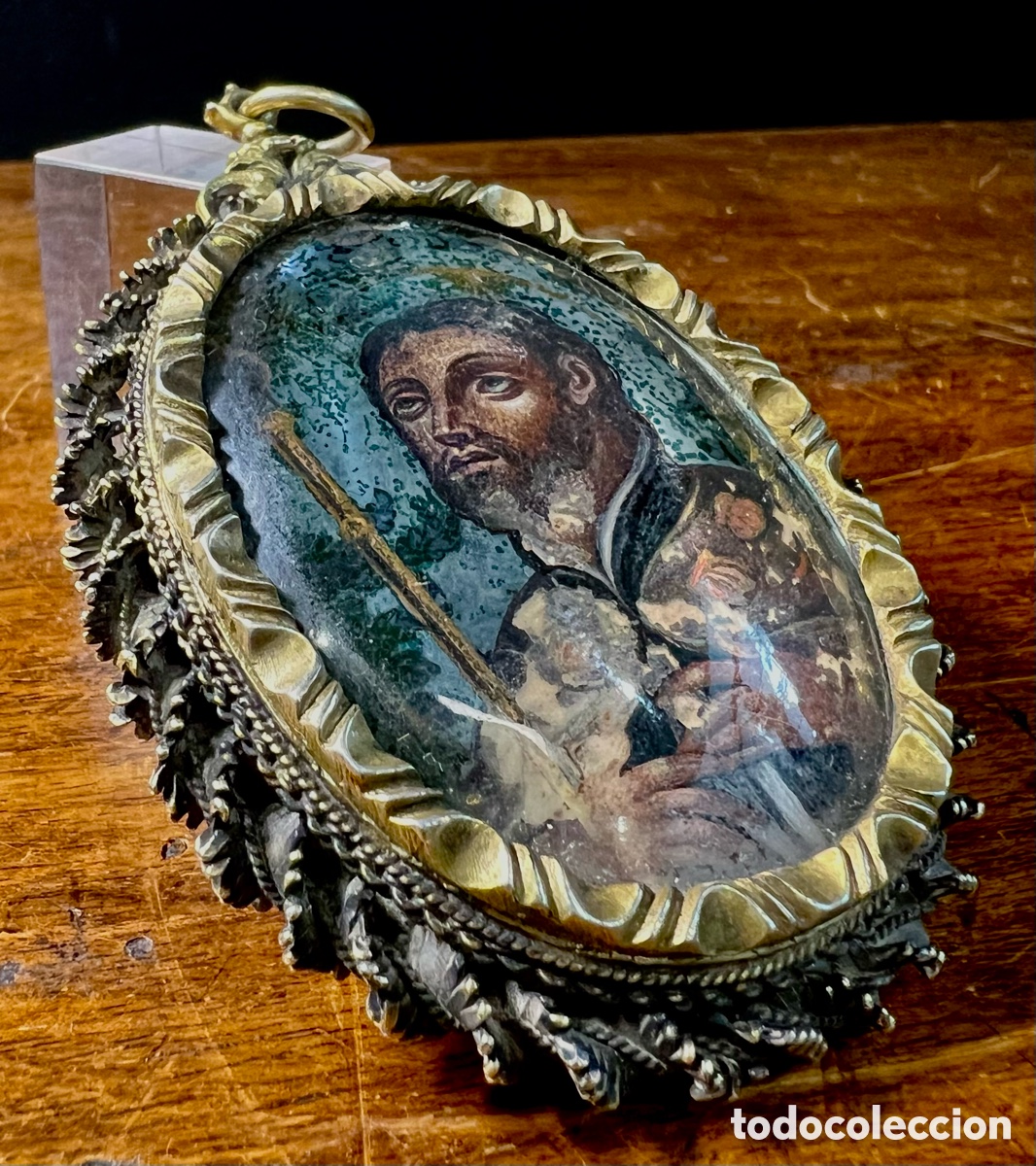 Antig&uuml;edades: Relicario de doble cara, plata, S.XVIII - Foto 7