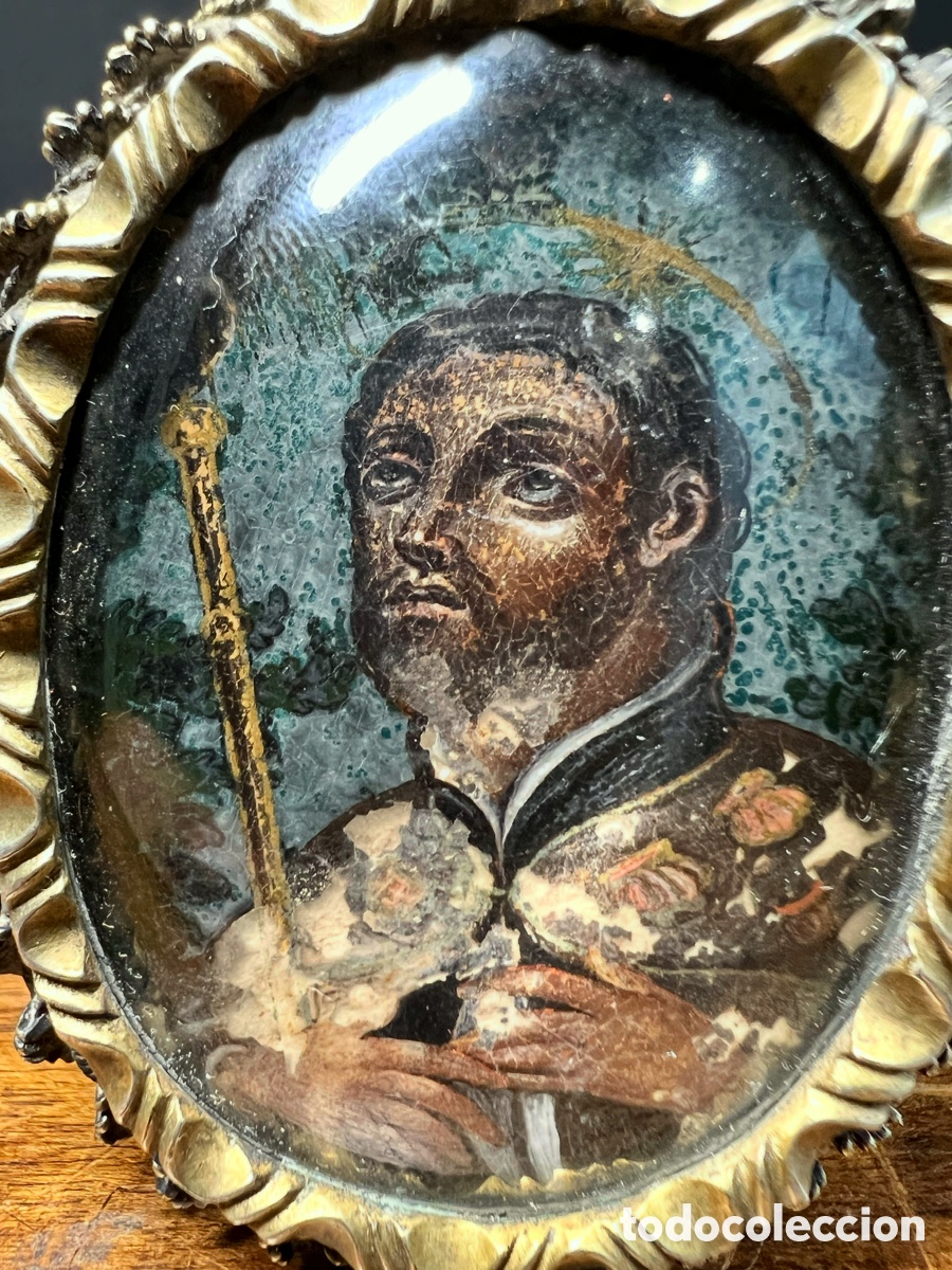 Antig&uuml;edades: Relicario de doble cara, plata, S.XVIII - Foto 9