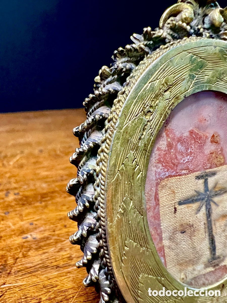Antig&uuml;edades: Relicario de doble cara, plata, S.XVIII - Foto 10