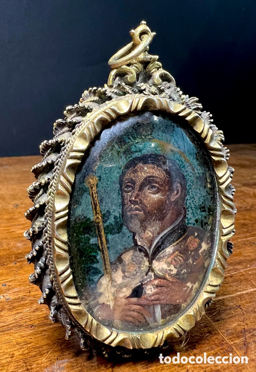 Antig&uuml;edades: Relicario de doble cara, plata, S.XVIII - Foto 12
